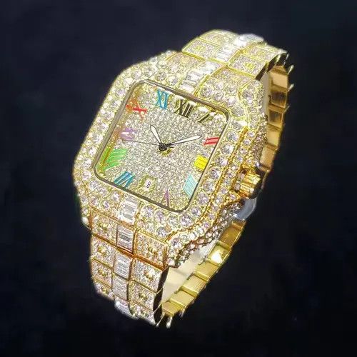 Jewelry Kitamura x Kumi Iced Out Square Colorful Number Watch Size ONE SIZE - 7 Thumbnail