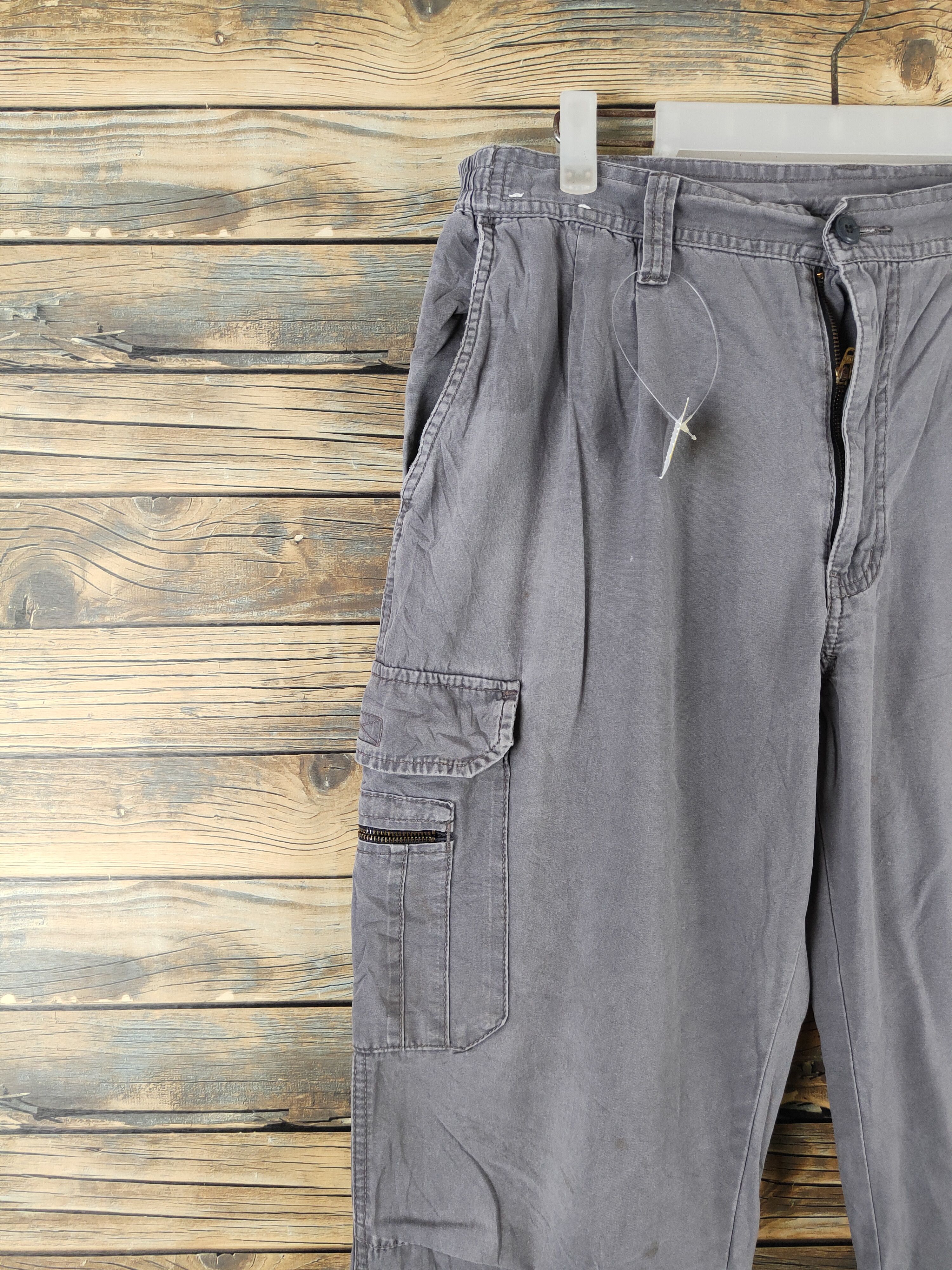 Japanese Brand N evolutions Gray Multipocket Tactical Cargo Pants #W2212 Size US 34 / EU 50 - 3 Thumbnail