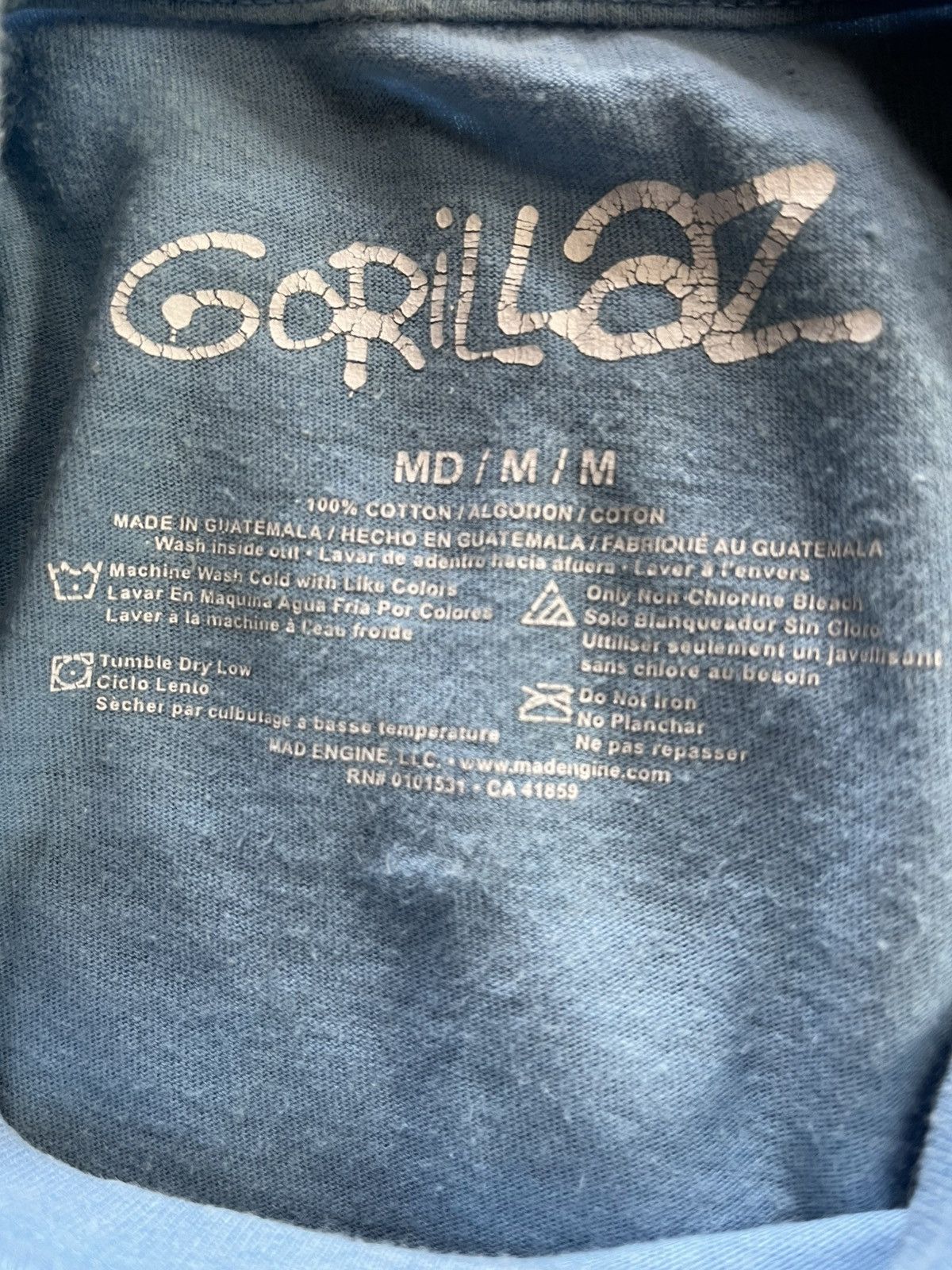 Band Tees Gorillaz T-Shirt Sz. M Size US M / EU 48-50 / 2 - 3 Thumbnail