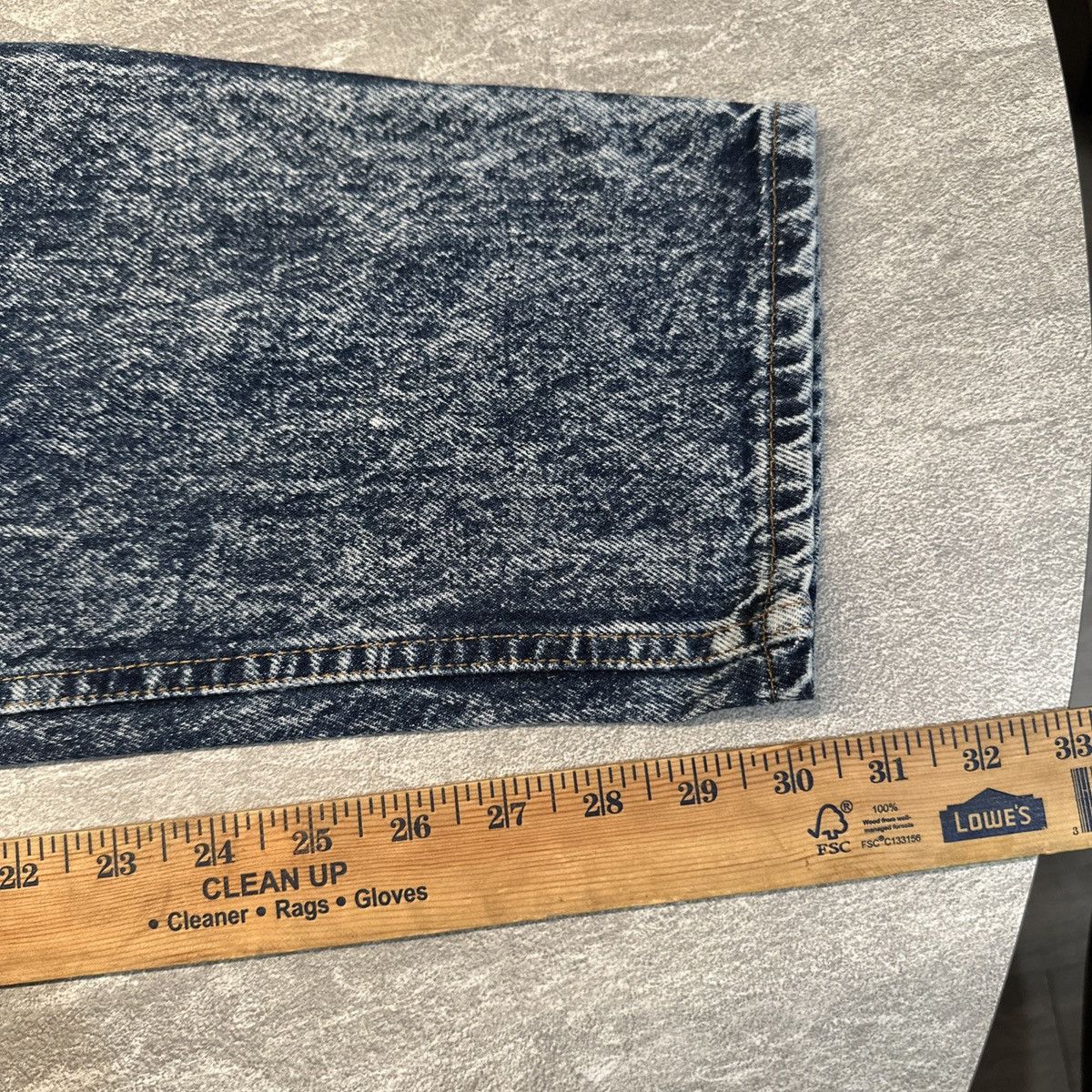 Levi's × Vintage Vtg 80s 90s Levis Acid Wash Orange Tab Blue Denim Jeans USA Size US 32 / EU 48 - 4 Thumbnail