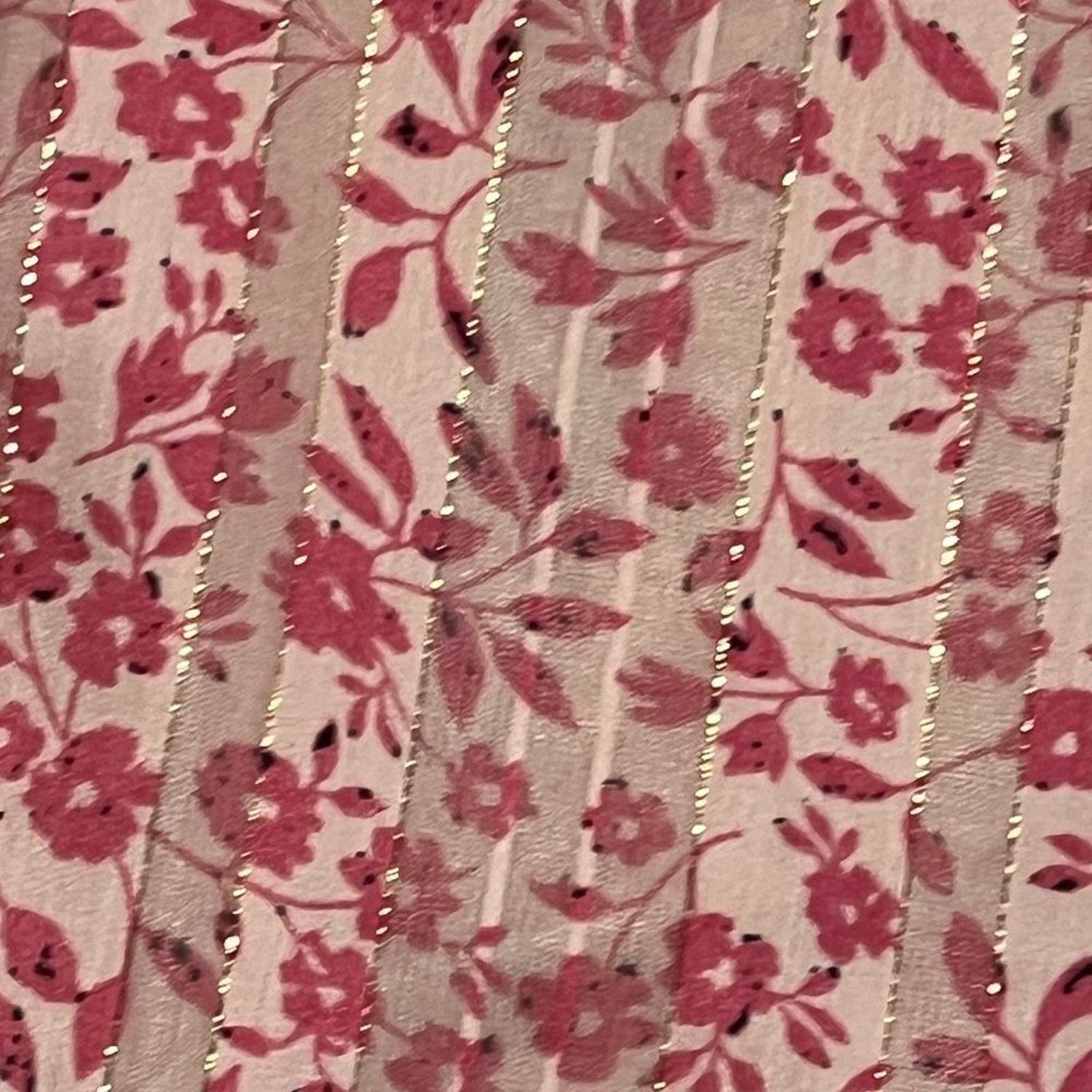 Other NWT Lust Blouse Top Floral V-Neck Puff 3/4 Sleeve Smocked Size M / US 6-8 / IT 42-44 - 2 Thumbnail