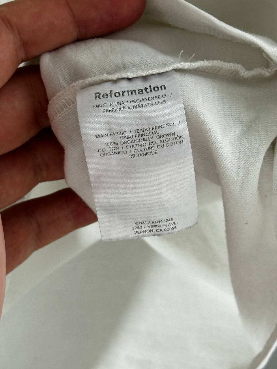 Reformation Reformation Casual White Cropped T Shirt Made In USA Size M / US 6-8 / IT 42-44 - 5 Thumbnail