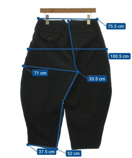 Comme des Garcons Homme Plus Cropped Pants Polyester Plain Zipper Sarouel Pattern Black Size US 30 / EU 46 - 3 Thumbnail