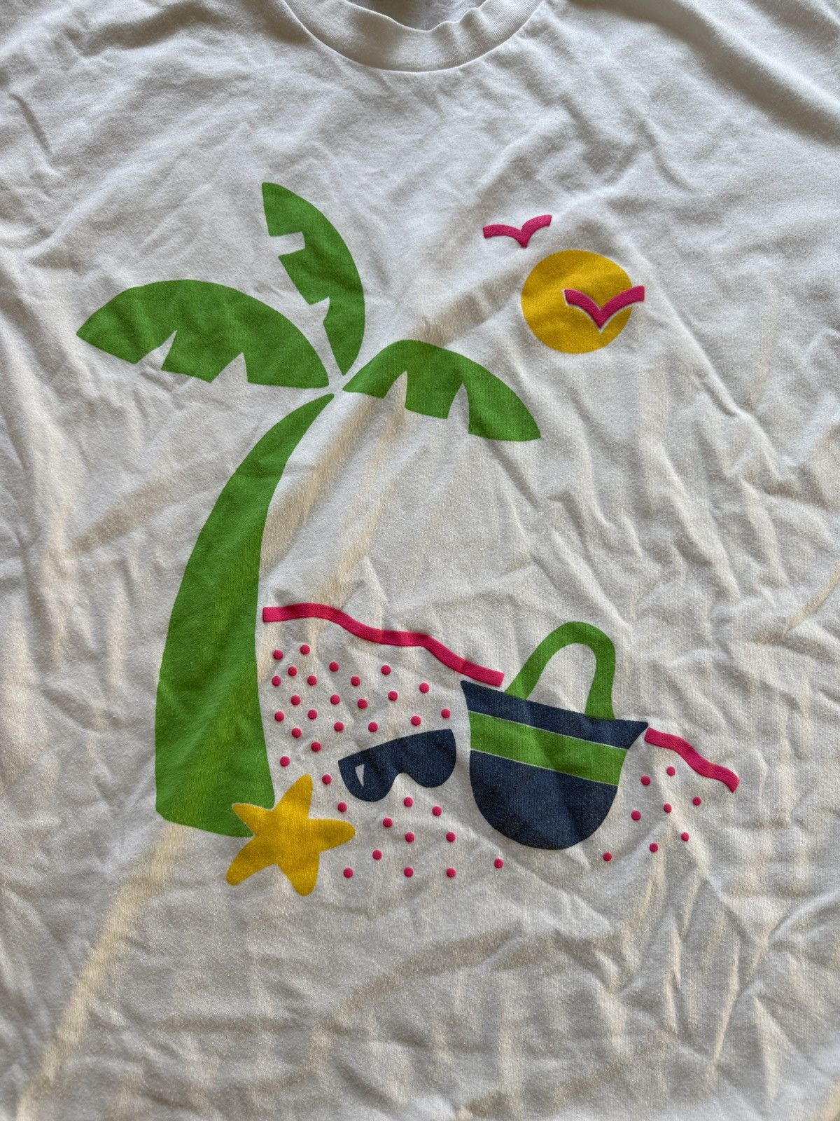 Vintage Vintage Beach Palm Tree Puff Print Graphic Tee Size US XL / EU 56 / 4 - 2 Thumbnail
