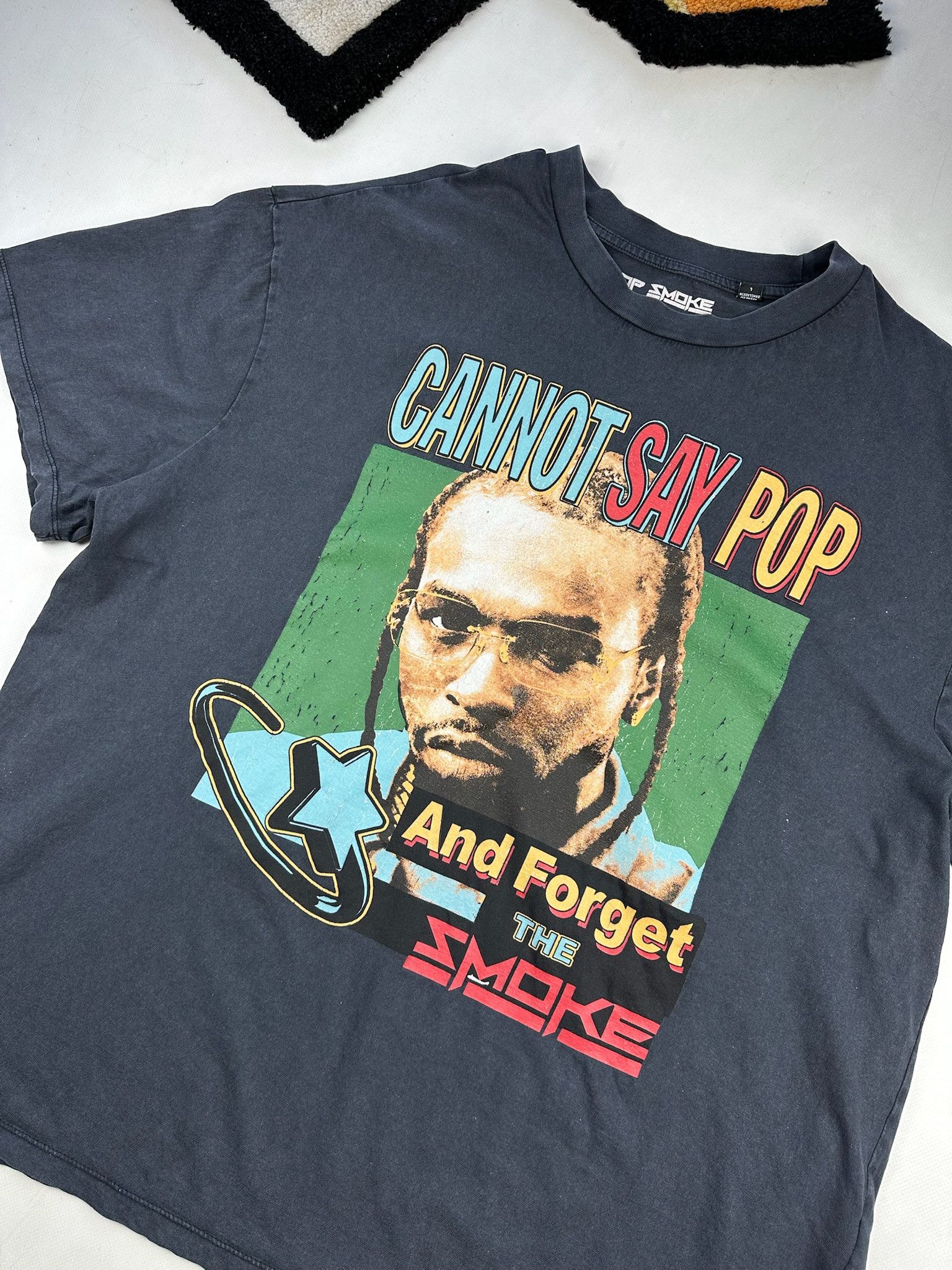 Rap Tees Pop Smoke tShirt rap tee vlone style Size US L / EU 52-54 / 3 - 3 Thumbnail