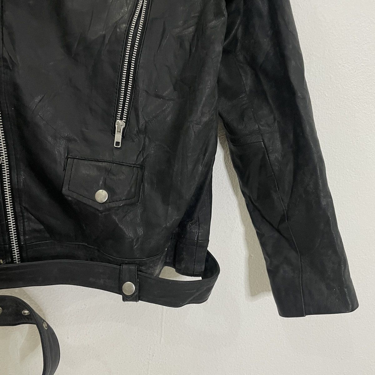 Japanese Brand Vintage Asos Leather Bikers Jacket Size US S / EU 44-46 / 1 - 2 Thumbnail