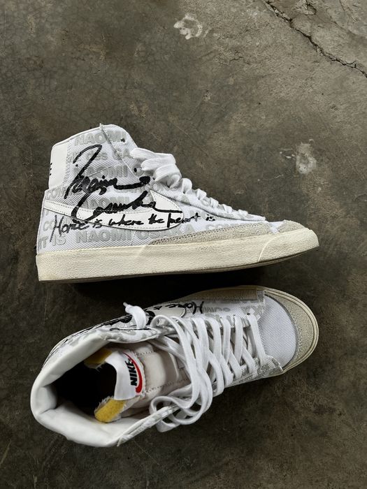 Comme des garçons x naomi discount osaka x nike blazer mid