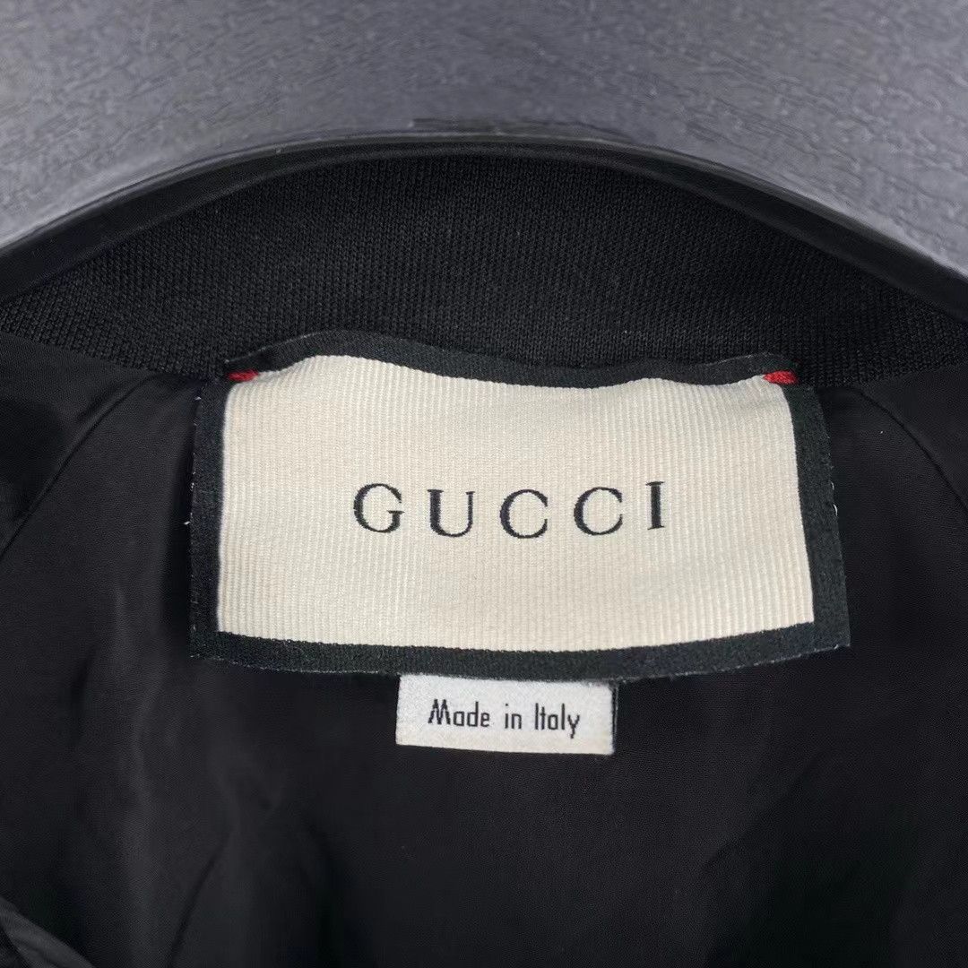 Gucci Gucci snake print school uniform zipper jacket Size US L / EU 52-54 / 3 - 3 Thumbnail