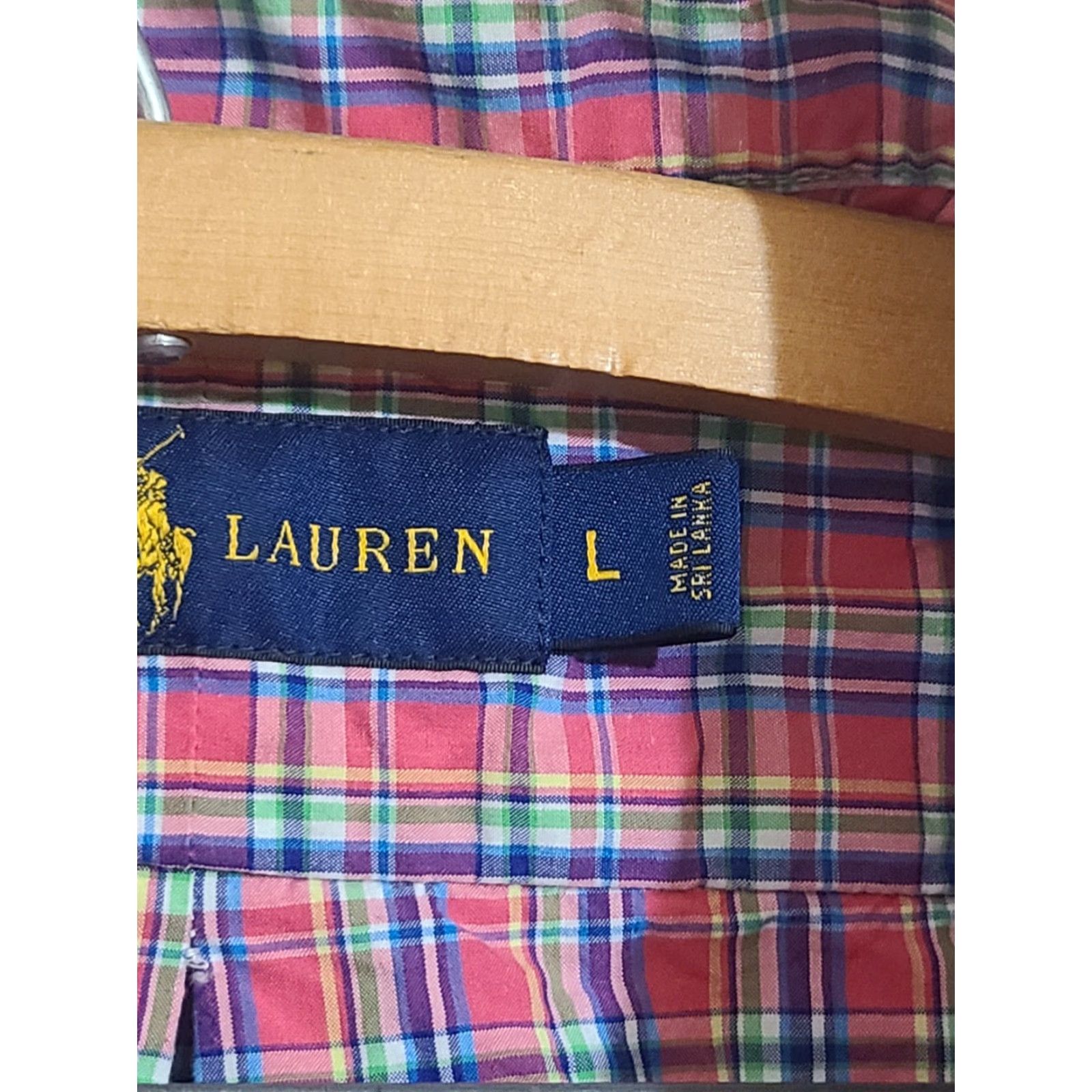 Polo Ralph Lauren Polo Ralph Lauren Shirt Button-Down Men’s Pink Plaid L Long Sleeve Multicolor Cotton Blends Button Up Shirt Casual Style Size US L / EU 52-54 / 3 - 4 Thumbnail
