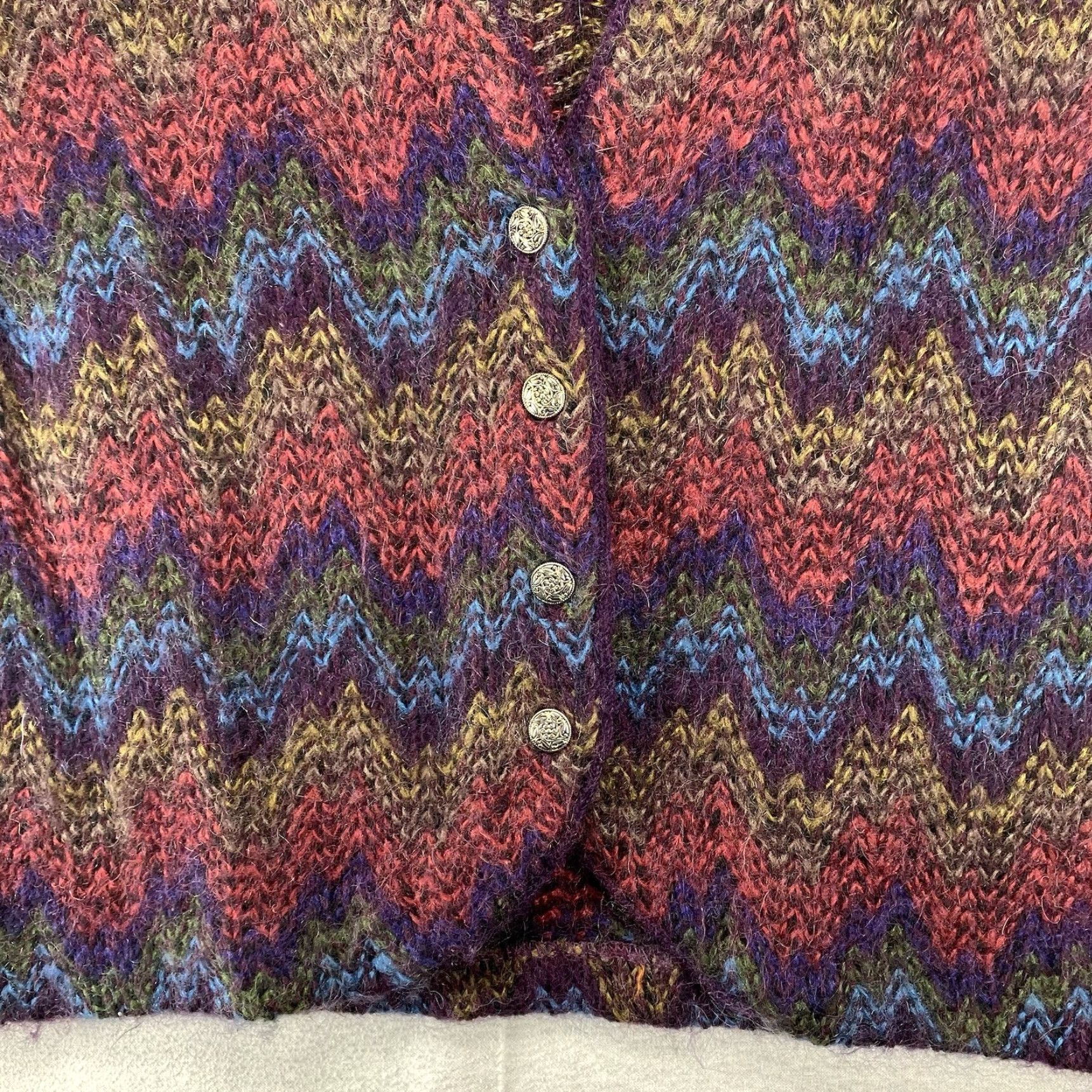 Vintage VINTAGE Women Sweater Vest Large Wool Blend Geometric Pattern Sleeveless Casual 80s Retro Gothic Bohemian Dark Academia Size L / US 10 / IT 46 - 5 Thumbnail