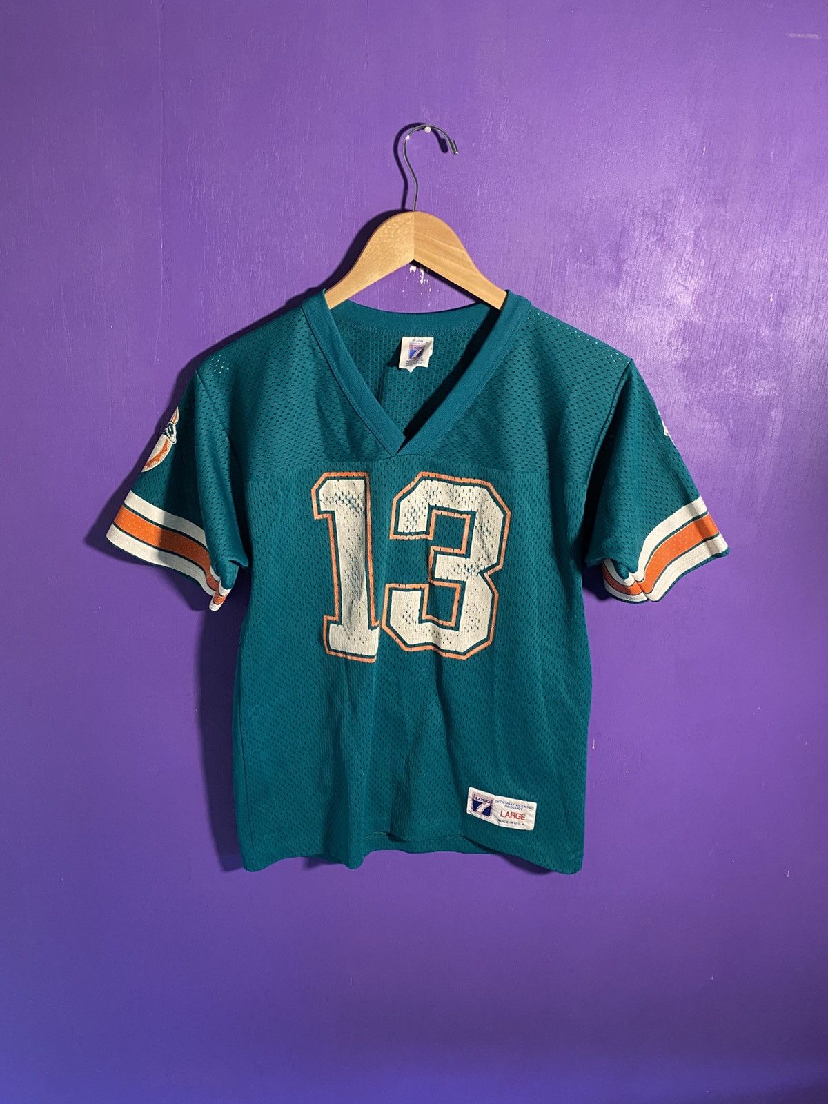 Logo 7 Vintage 90s Logo 7 Miami dolphins marino jersey Size S / US 4 / IT 40 - 1 Thumbnail