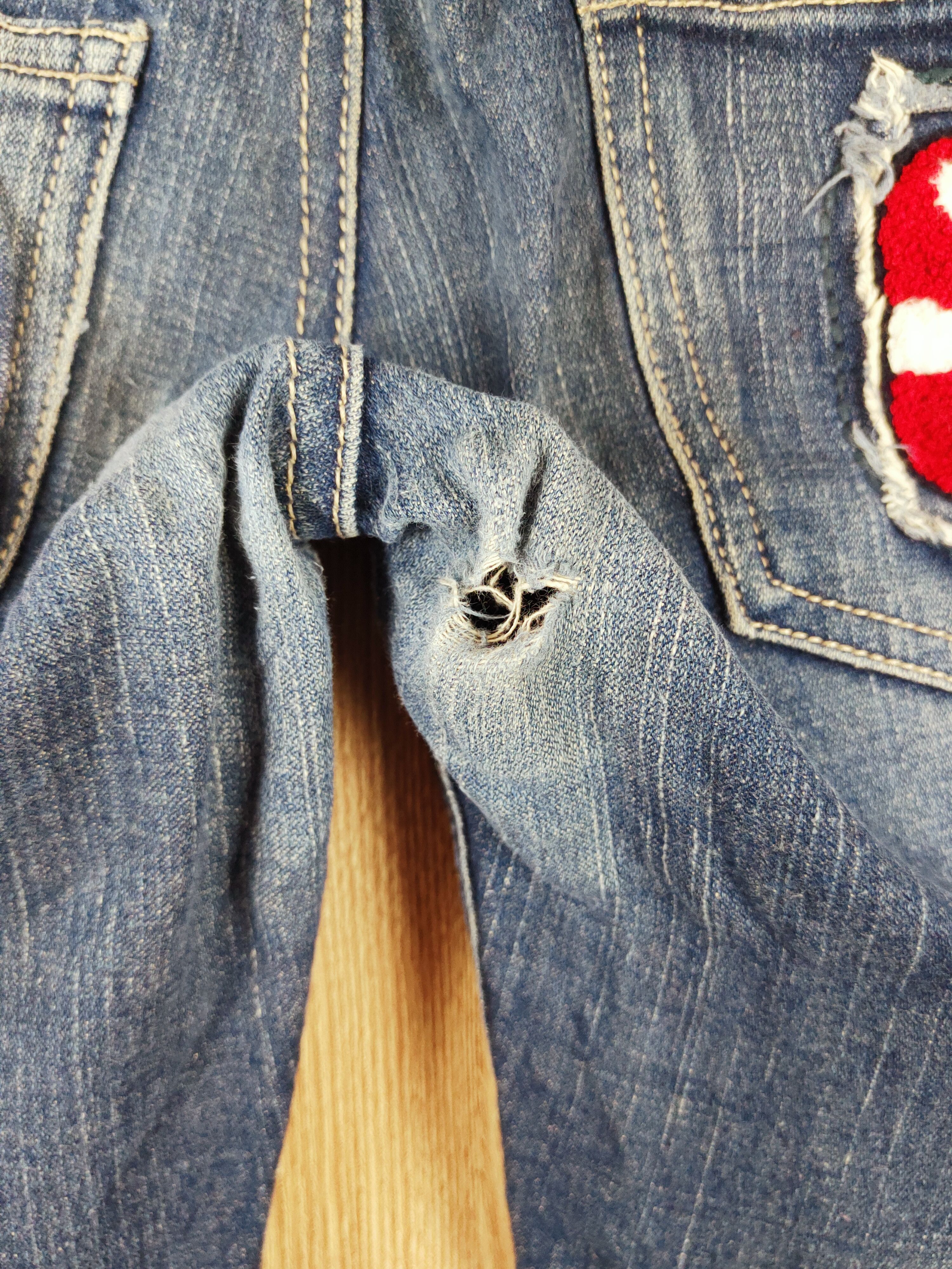 Japanese Brand × Vintage Japanese Brand Dark Blue Distressed Ripped Jeans Size 30" / US 8 / IT 44 - 8 Thumbnail
