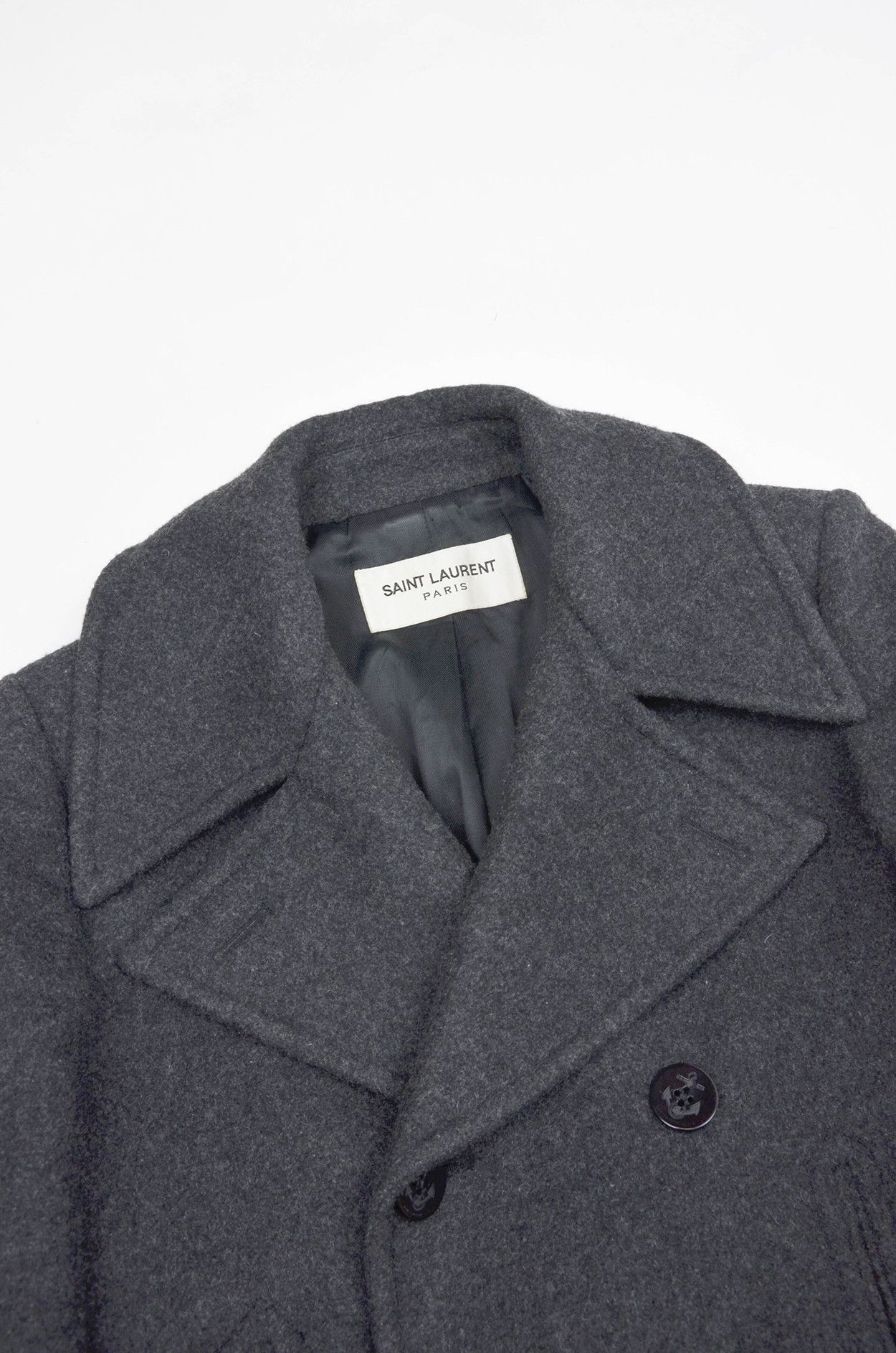 Hedi Slimane × Saint Laurent Paris Saint Laurent Hedi Slimane Double Breasted Peacoat - F36 Size XS / US 0-2 / IT 36-38 - 9 Thumbnail