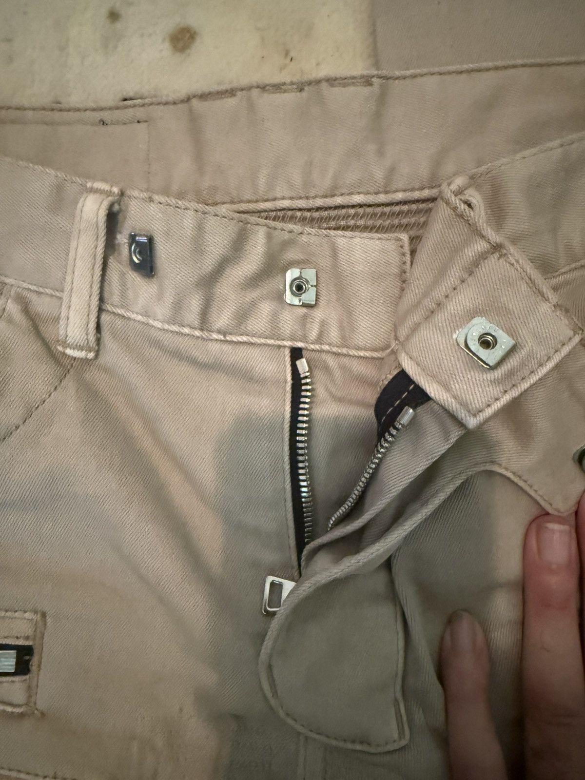 Balmain Balmain Paris Beige Biker Jeans – Moto Zip Denim Size US 28 / EU 44 - 10 Thumbnail