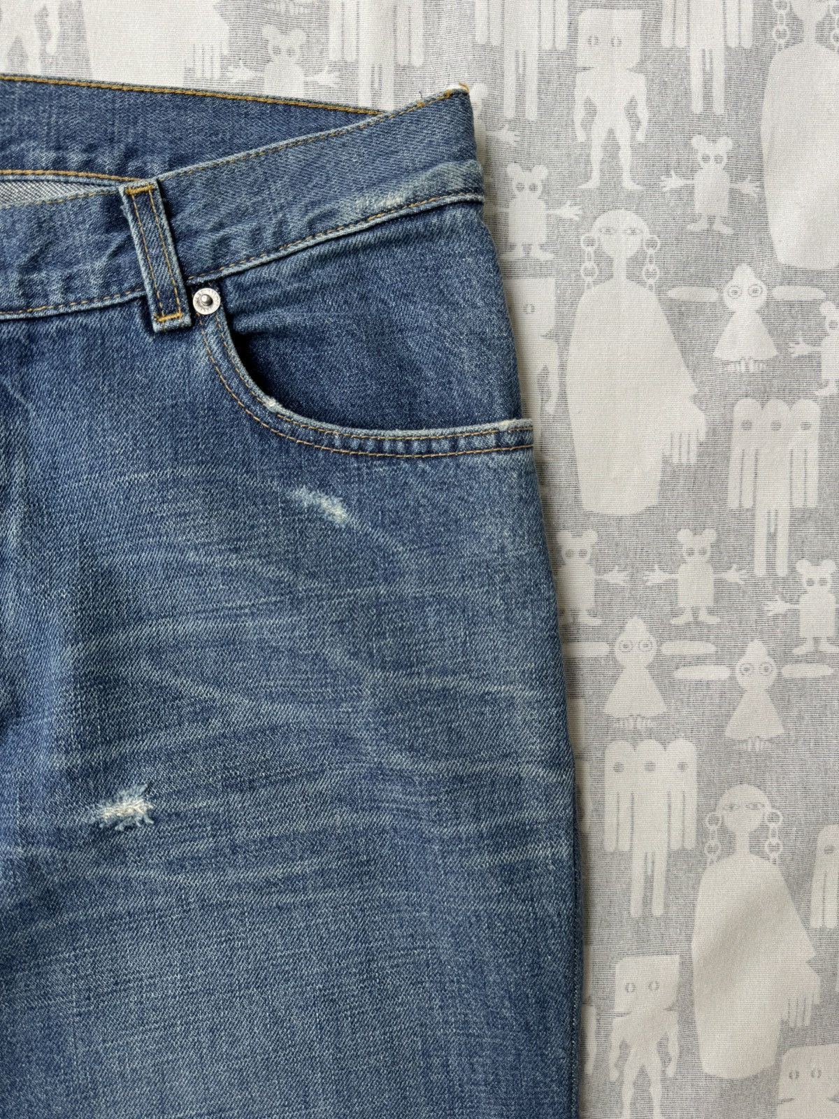 Helmut Lang Helmut Lang SS03 Rubber Tape Classic Cut Vintage Denim Jeans Size US 31 - 4 Thumbnail