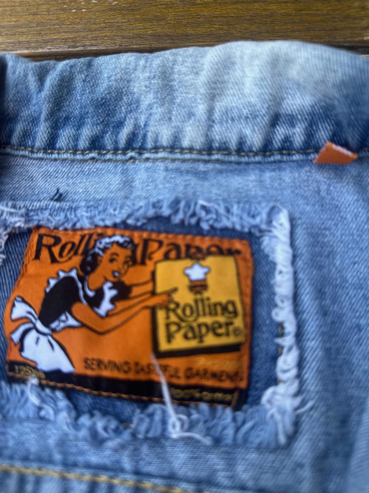 Other Vtge Rolling Paper Denim Vest Medium Distressed Cutoff Style Size US M / EU 48-50 / 2 - 2 Thumbnail