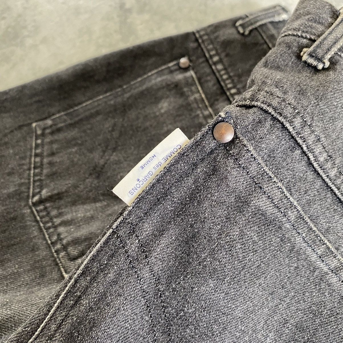 Comme des Garcons Homme 1990’s CdG Homme Wide Smoky Black Denim Jeans Size US 29 - 2 Thumbnail