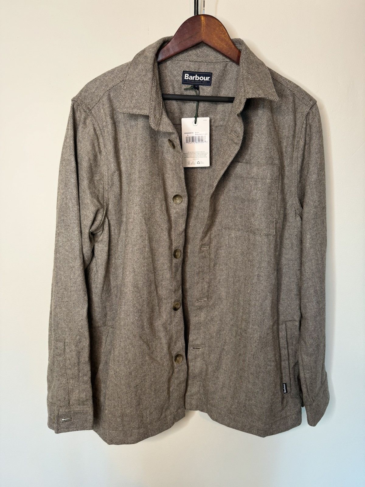 Barbour Barbour Menfort Overshirt Brown Tweed Size US XL / EU 56 / 4 - 1 Thumbnail