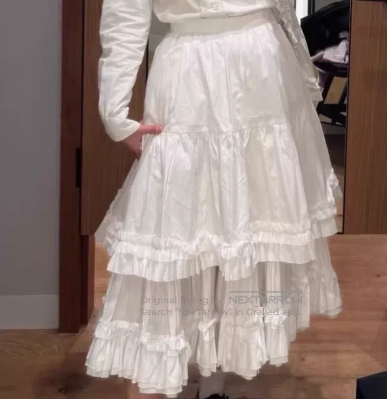 Comme des Garcons Comme des Garcons Size F Lace gathered apron Size 23" - 4 Thumbnail
