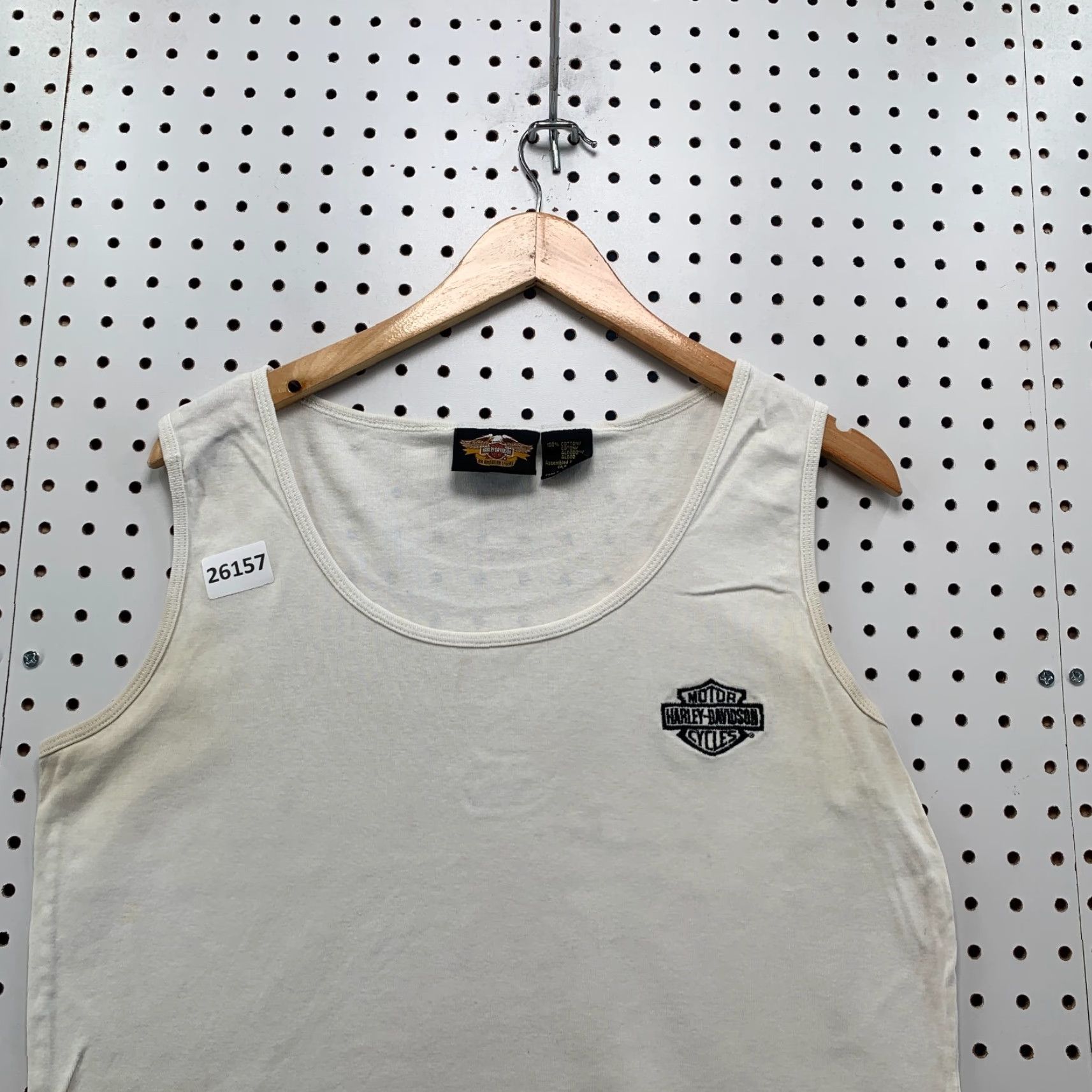 Harley Davidson Harley-Davidson Motorcycle Tank Crop Top Womens XL White Distressed Size XL / US 12-14 / IT 48-50 - 5 Thumbnail
