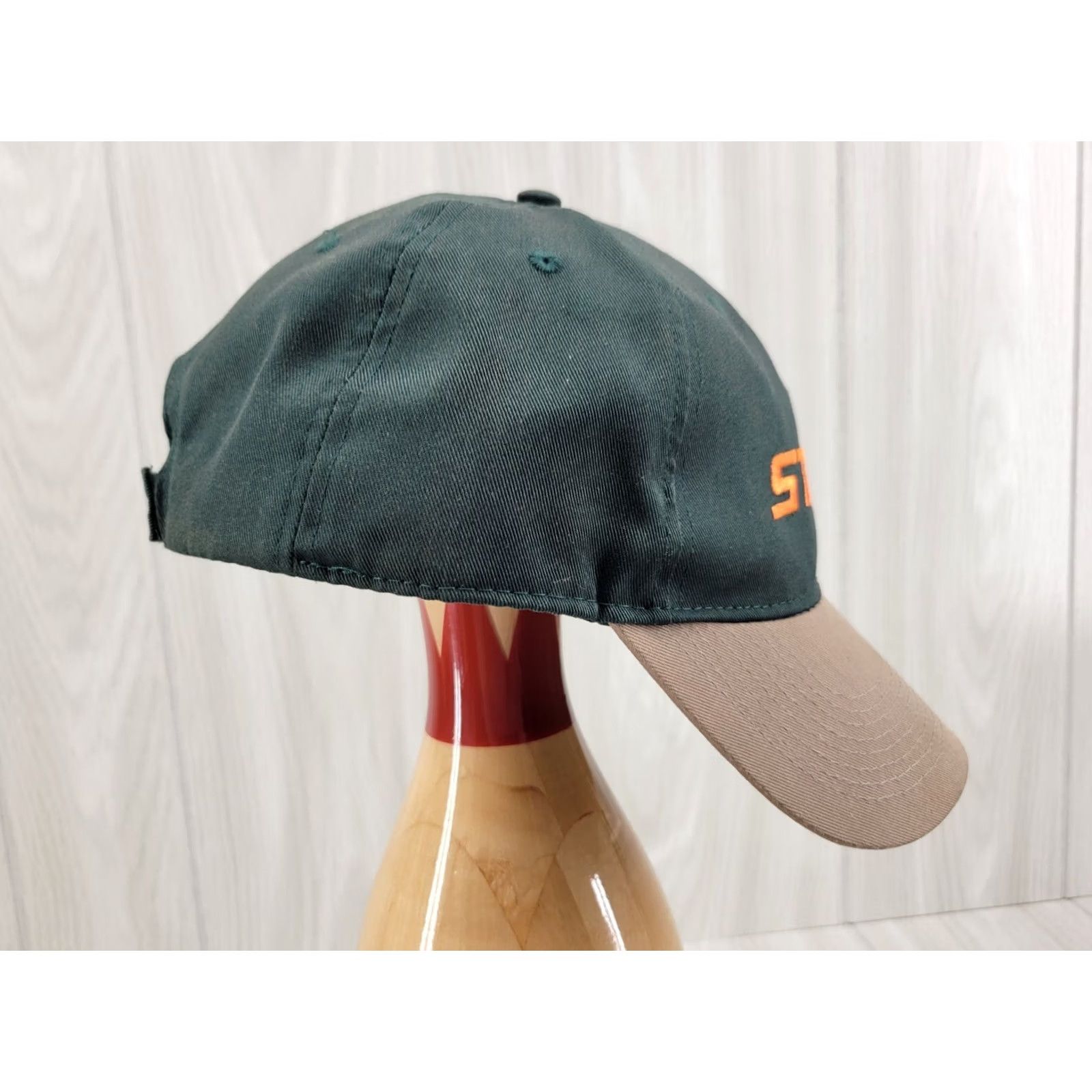 Logo 7 Stihl Cap Baseball Hat Outdoor Green With Orange Logo Mens Adjustible Twill Cotton Logo Baseball Cap Size ONE SIZE - 5 Thumbnail