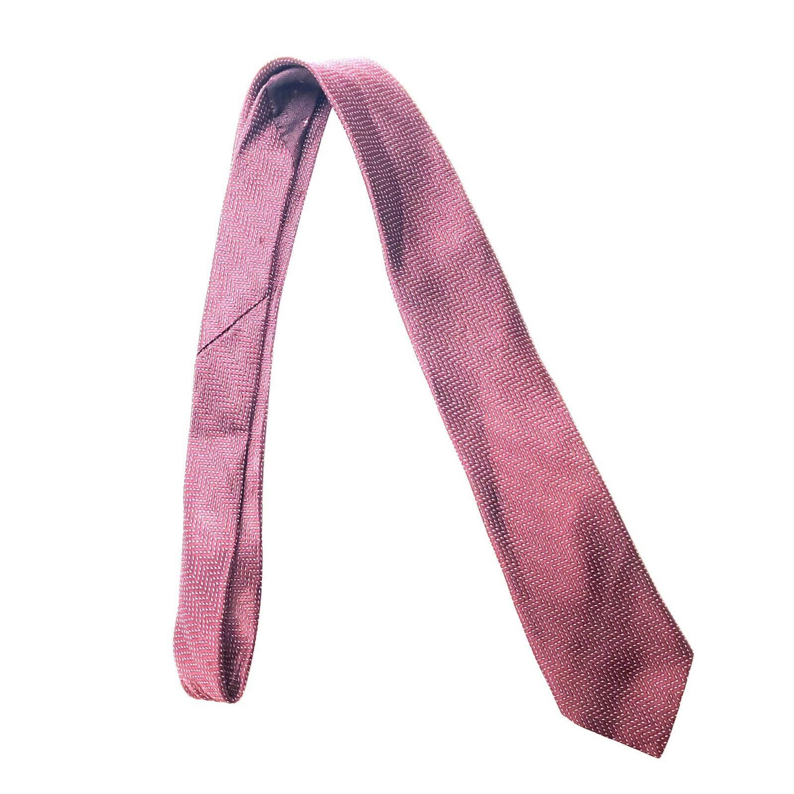 Jhane Barnes Jhane Barnes Silk Tie Red Woven Geometric Skinny Size ONE SIZE - 6 Thumbnail