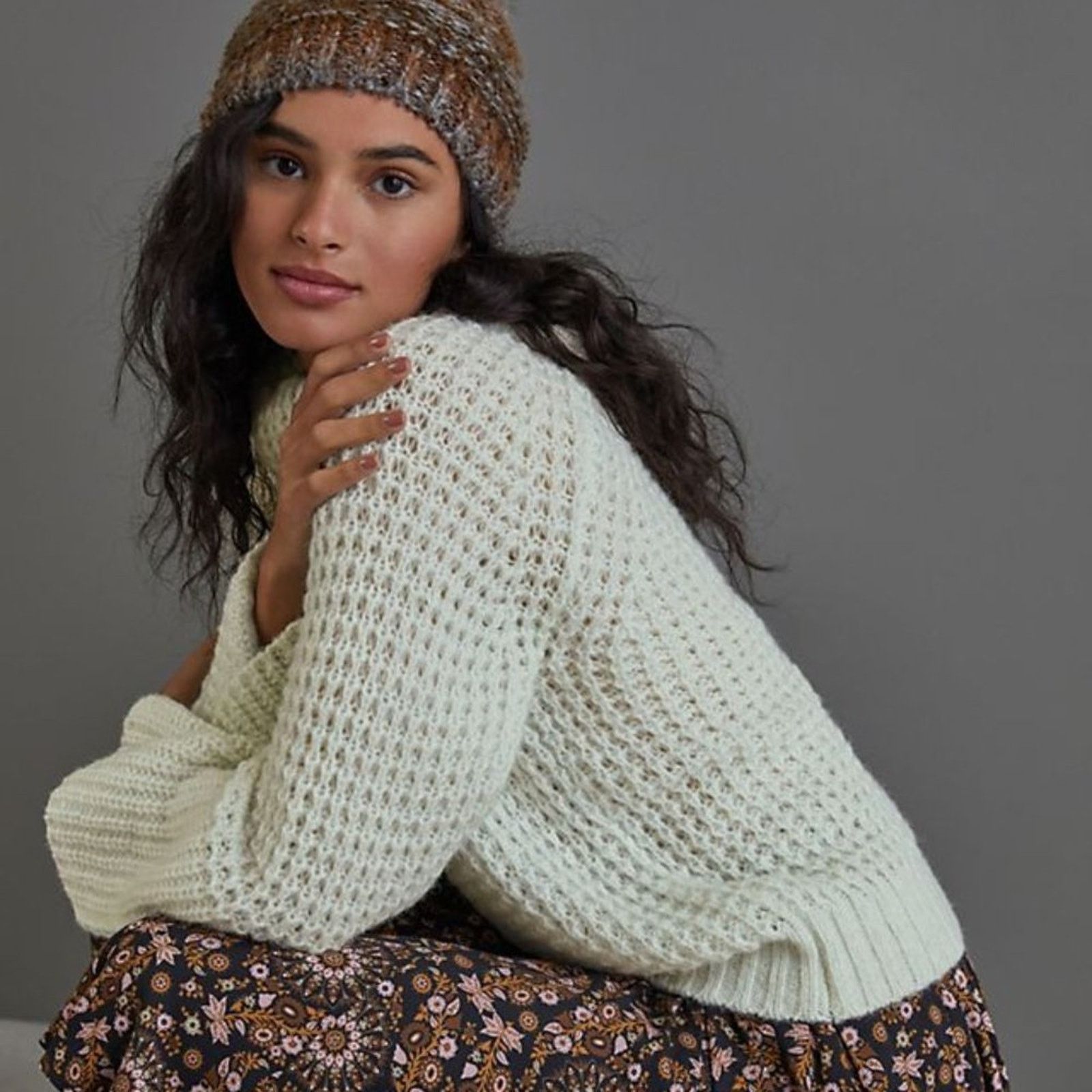 Anthropologie Anthropologie Maeve Mint Bell-Sleeve Sweater Size S / US 4 / IT 40 - 4 Thumbnail