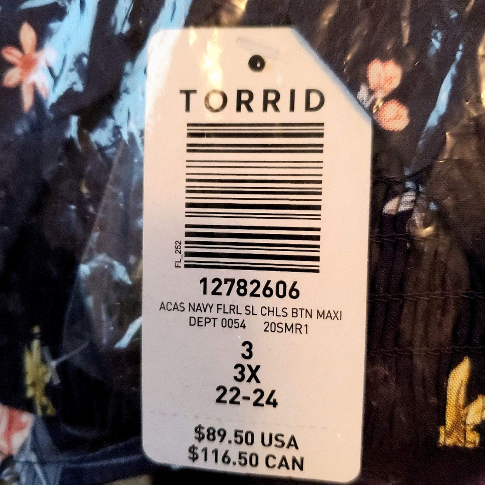 Torrid TORRID ☆ NAVY ☆ MULTI FLORAL ☆ FLOUNCE MAXI DRESS ☆ 3x ☆ NWT Size 3XL / US 20-22 - 9 Thumbnail