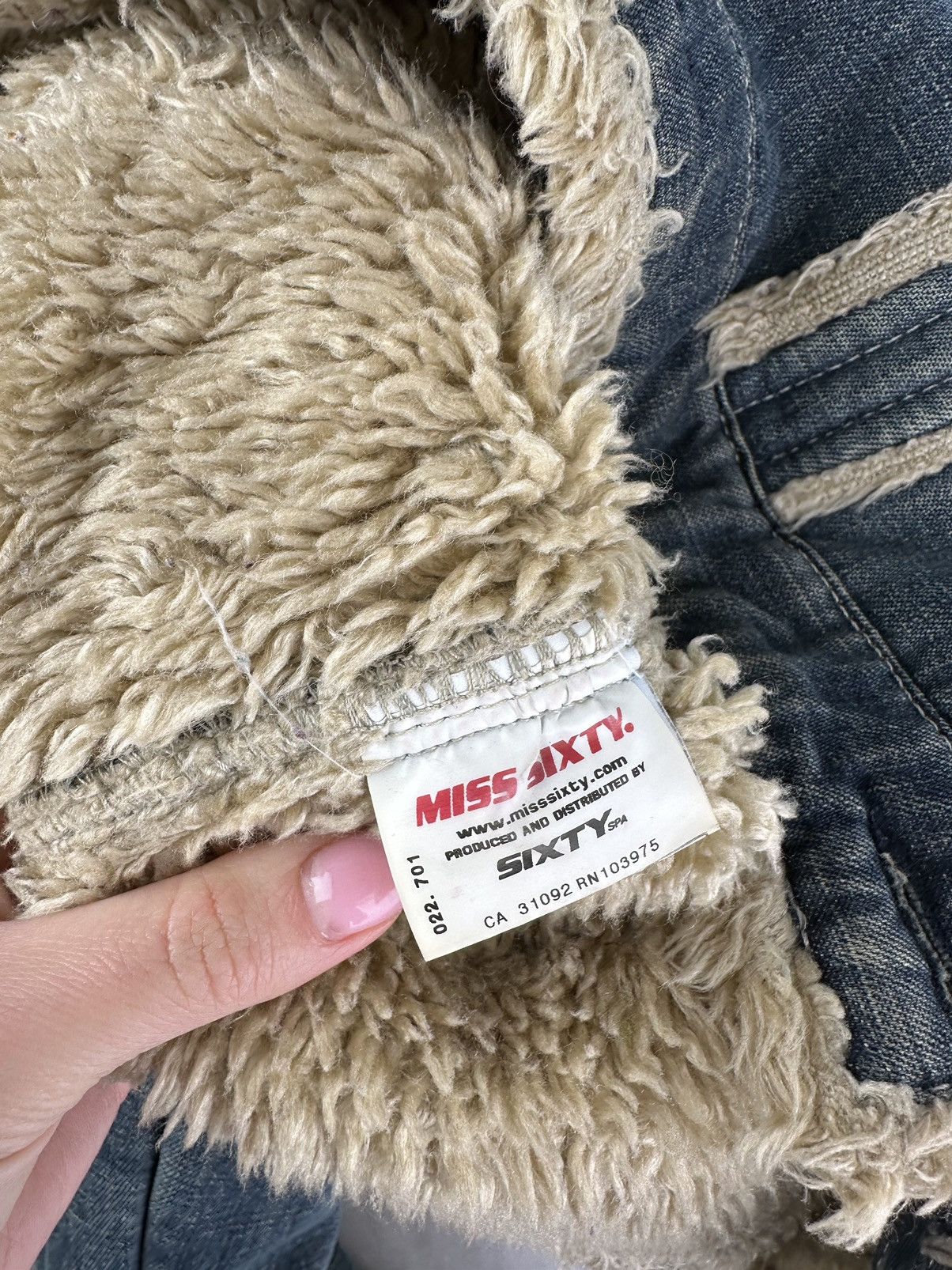 Miss Sixty Miss Sixty Sherpa Denim Jacket Size S / US 4 / IT 40 - 7 Thumbnail