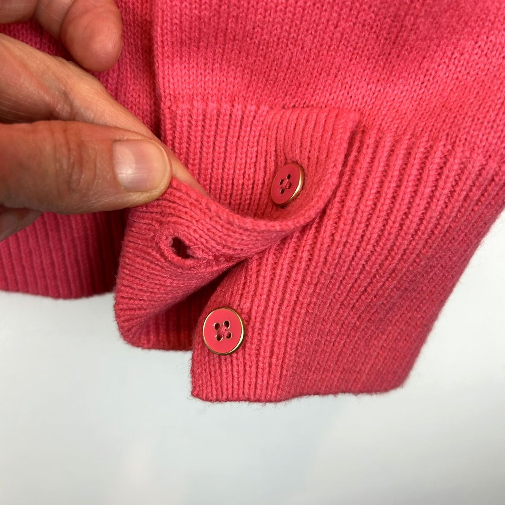 Talbots VINTAGE Talbots Sweater Women 2X Cable Knit Wool Blend Hot Pink Old Money Quiet Luxury Size XXL / US 16-18 / IT 52-54 - 6 Thumbnail
