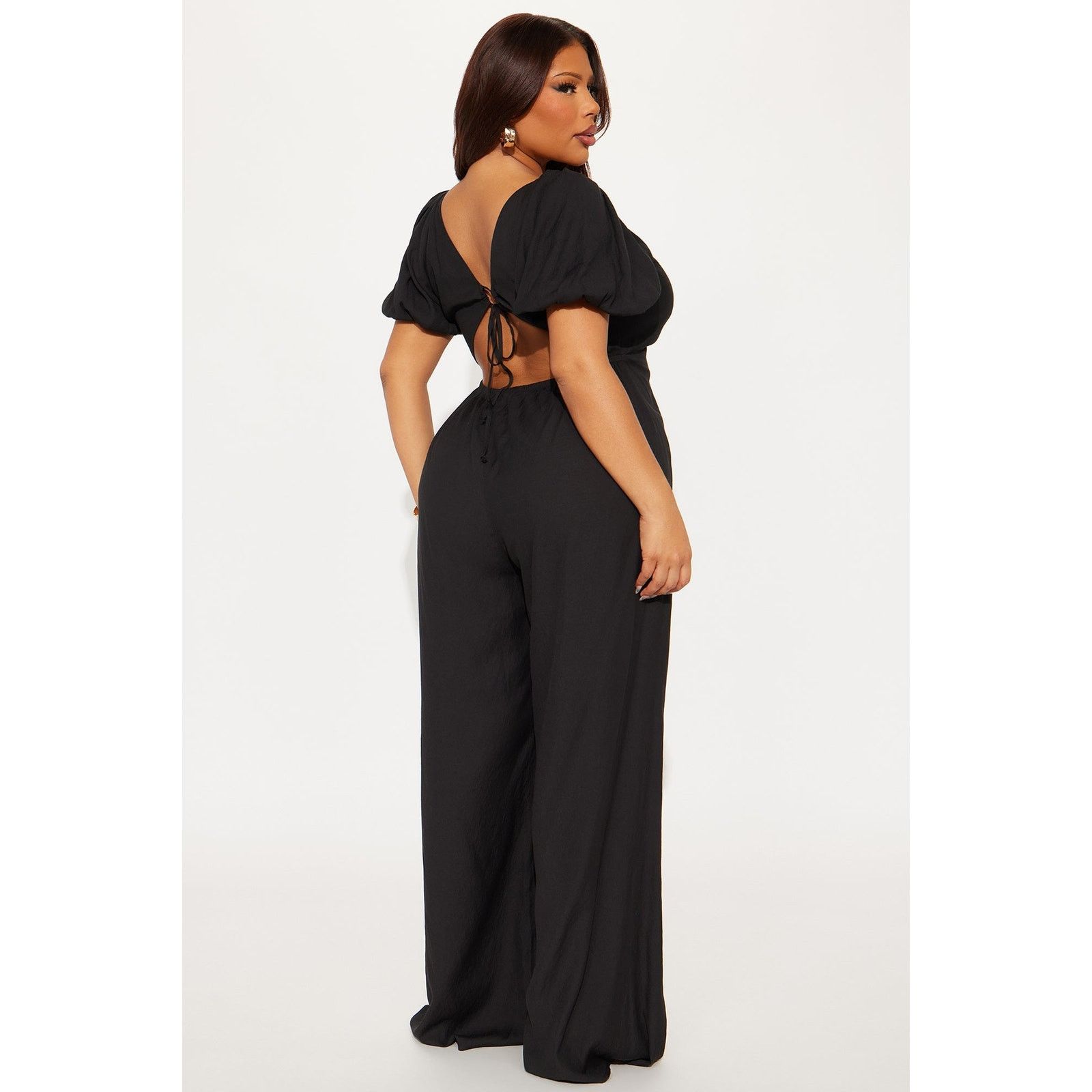 Other Prim Puff Sleeve Jumpsuit - Black - Size S Size 27" / US 4 / IT 40 - 6 Thumbnail