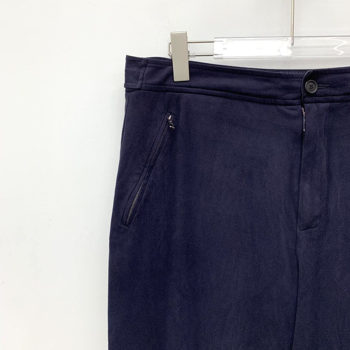 Armani Armani Blue Pocket Zipper Design Velvet Casual Pants K26WX Size US 36 / EU 52 - 3 Thumbnail