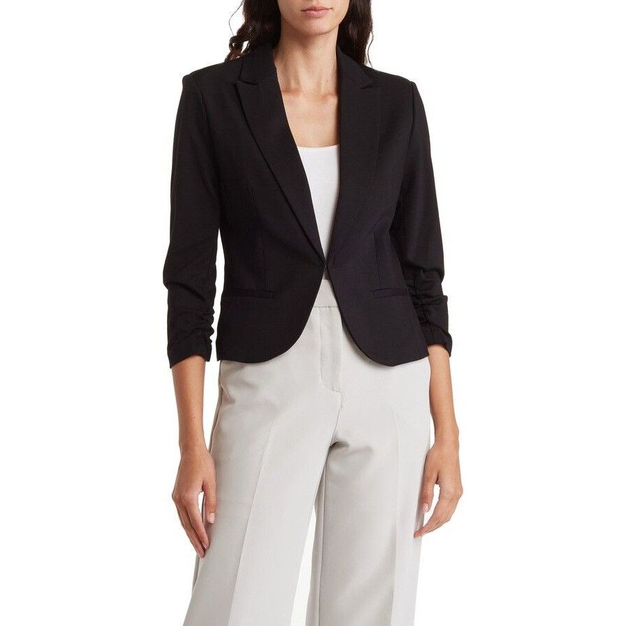 Other Amanda + Chelsea Black Ponte Blazer Soft Construction Size M / US 6-8 / IT 42-44 - 5 Thumbnail
