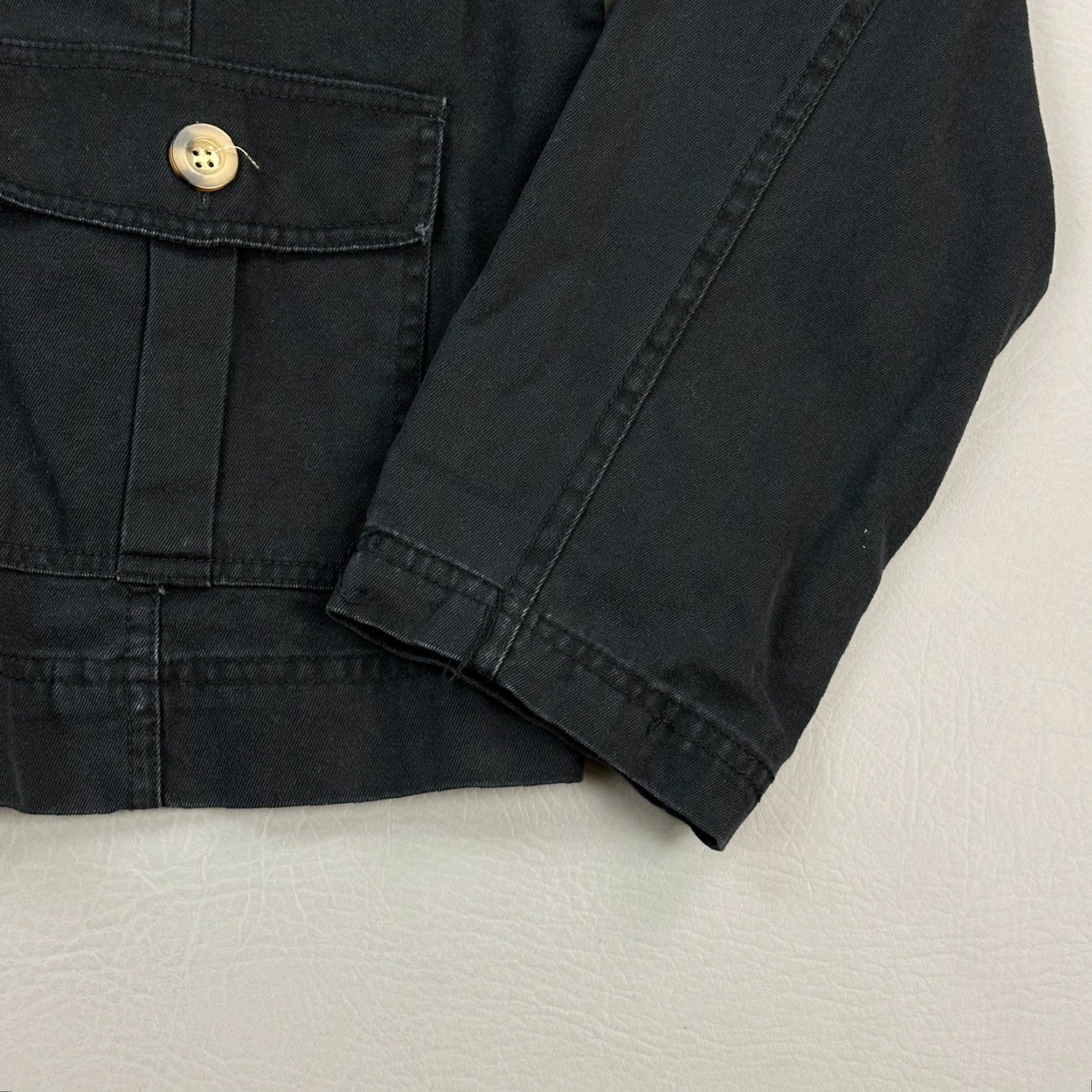 Vintage Fresh Produce Jacket Women's Large Black Full Zip Utility Outdoor Casual Jacket Size L / US 10 / IT 46 - 3 Thumbnail