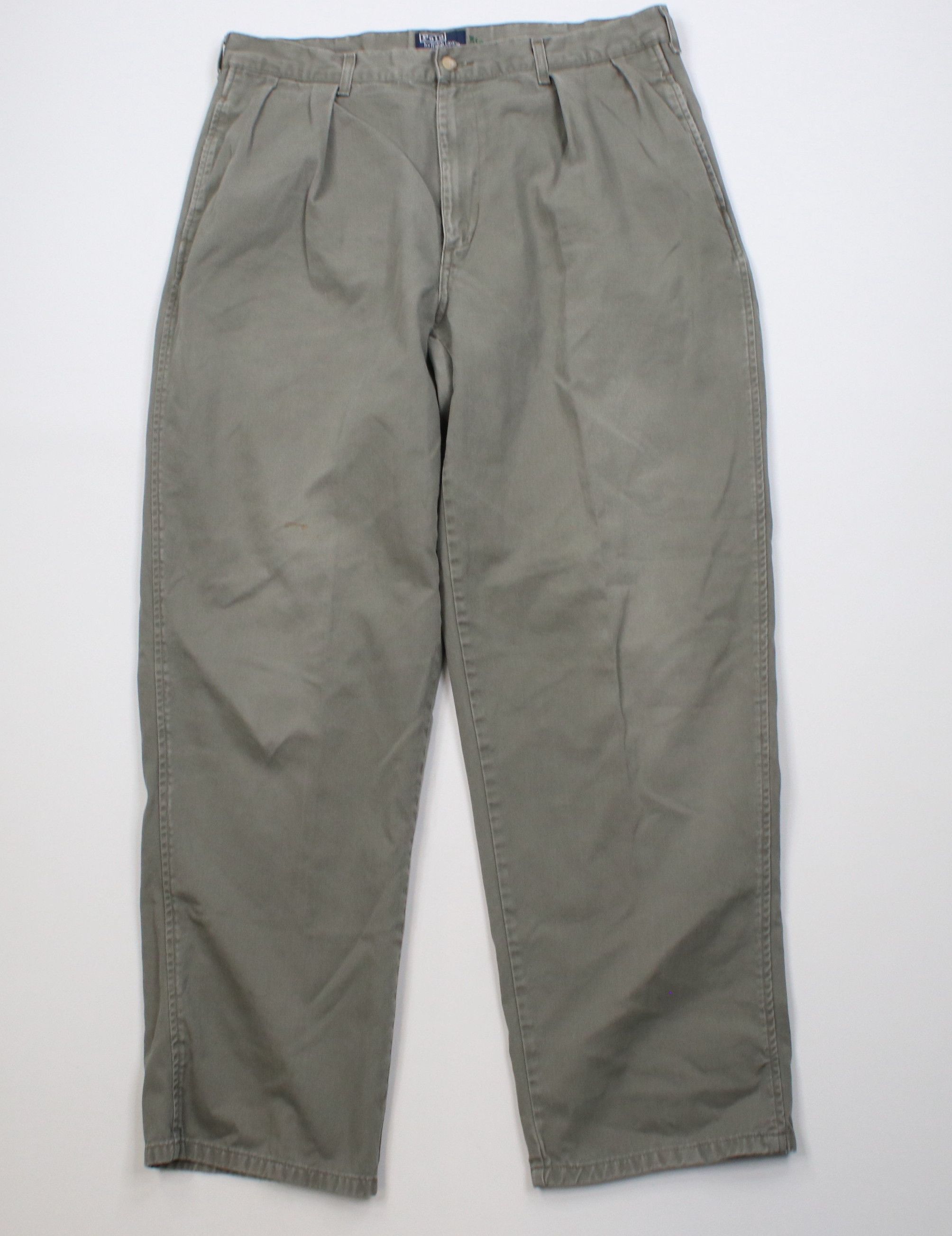 Polo Ralph Lauren Vintage 70s 80s Ralph Lauren Wide Leg Chino Pants Green USA Size US 36 / EU 52 - 1 Thumbnail