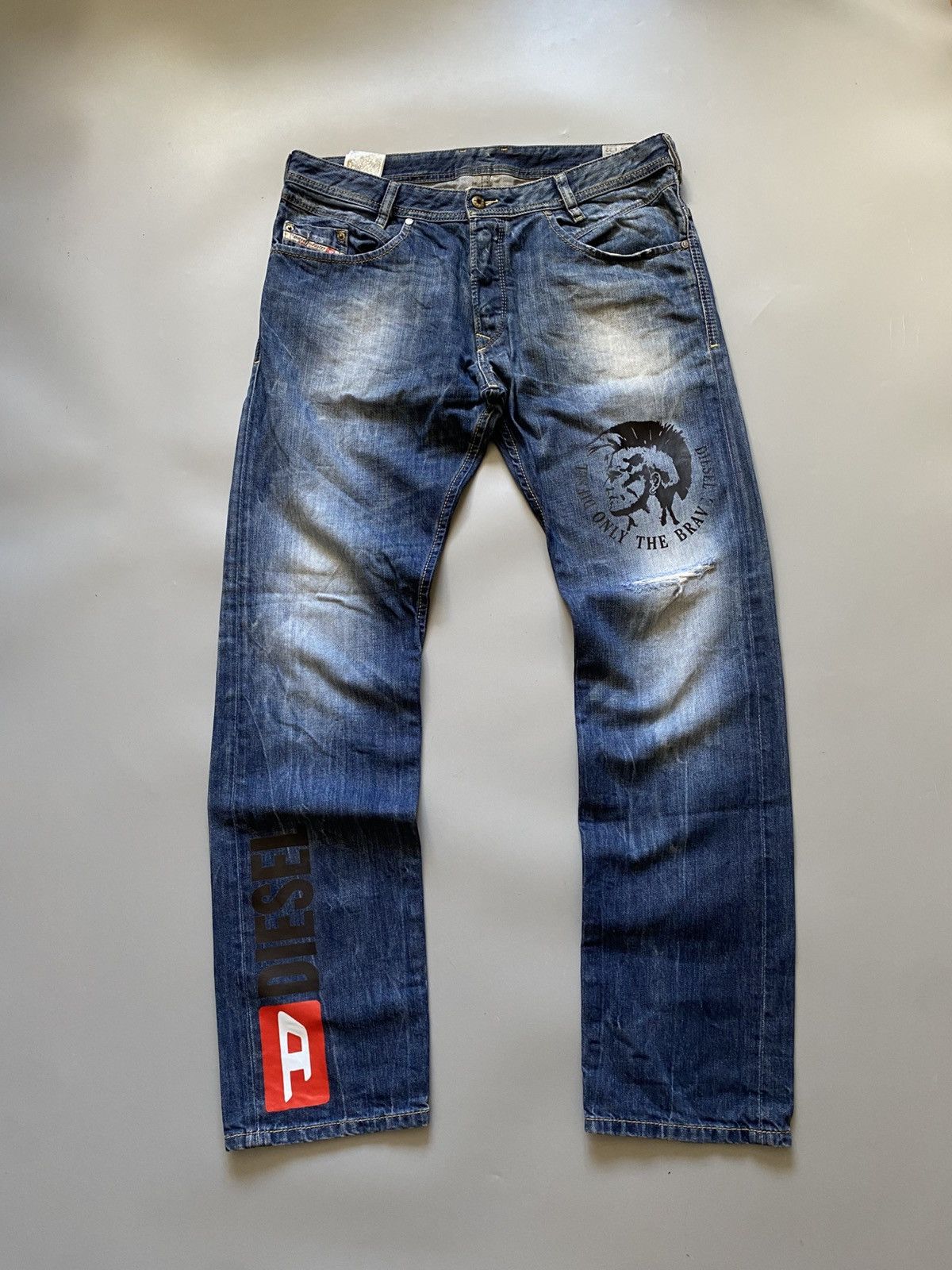 Diesel Diesel vintage denim pants rare print Size US 34 / EU 50 - 1 Thumbnail