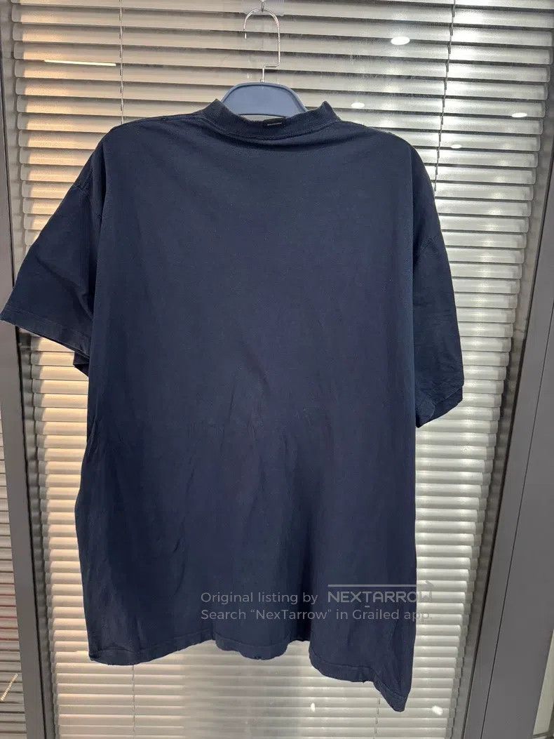 Balenciaga Balenciaga Short-sleeve T-shirt in navy blue Size US M / EU 48-50 / 2 - 2 Thumbnail