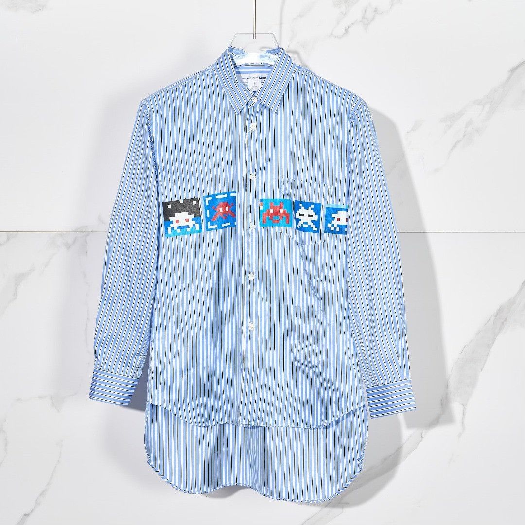 Comme des Garcons Comme des Garçons Men's Deconstructed Striped Shirt Size US S / EU 44-46 / 1 - 1 Thumbnail