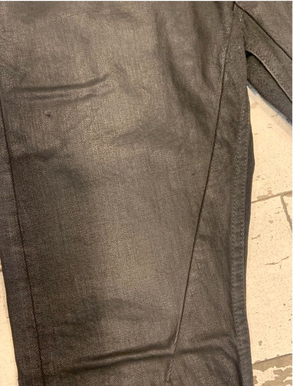 Rick Owens × Rick Owens Drkshdw Brand New 2013 Rick Owens Olmar & Mirta Produced Wax Denim Size US 32 / EU 48 - 3 Thumbnail