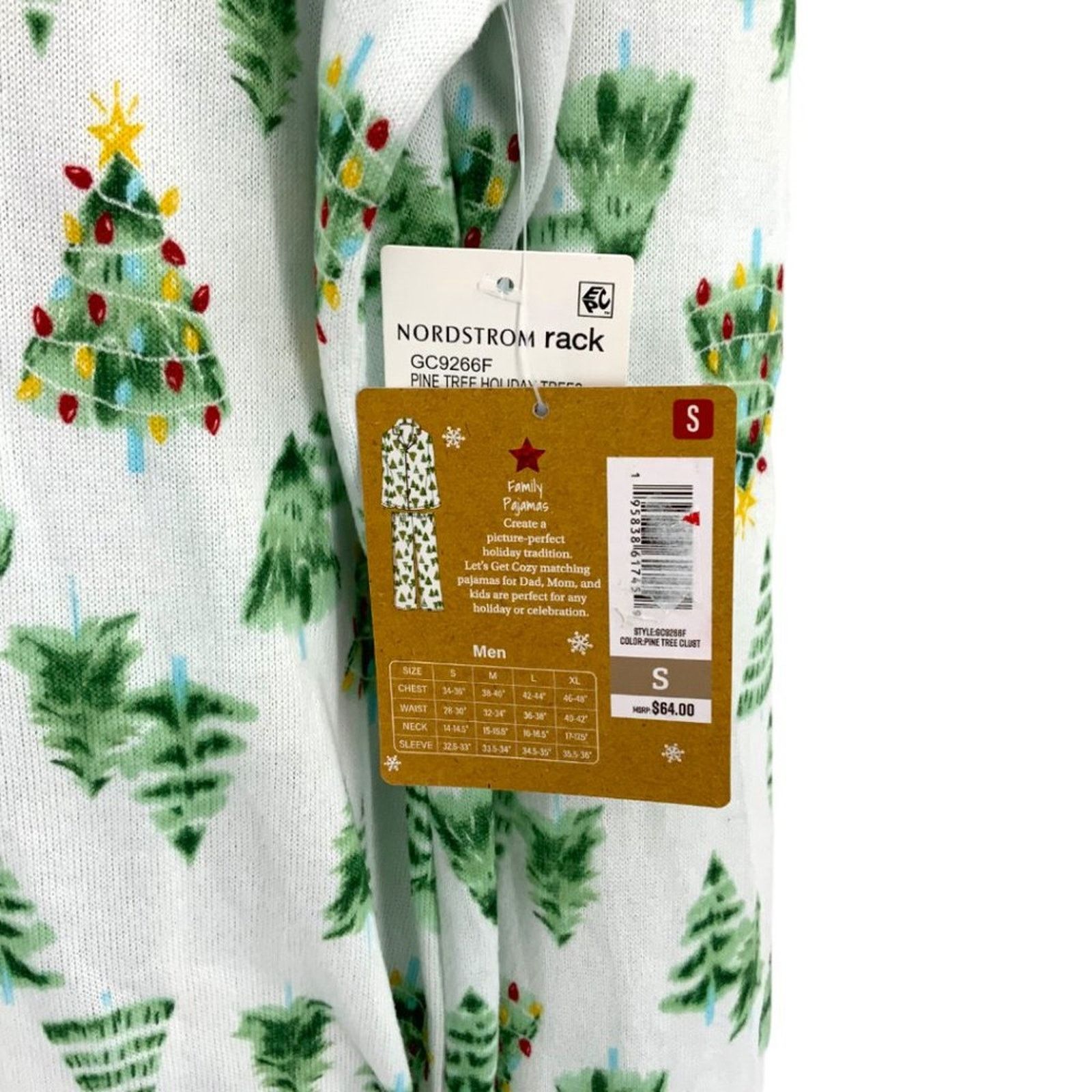 Nordstrom Let's Get Cozy Holiday Pajama Set Pine Tree Size Small NWT Size US S / EU 44-46 / 1 - 3 Thumbnail