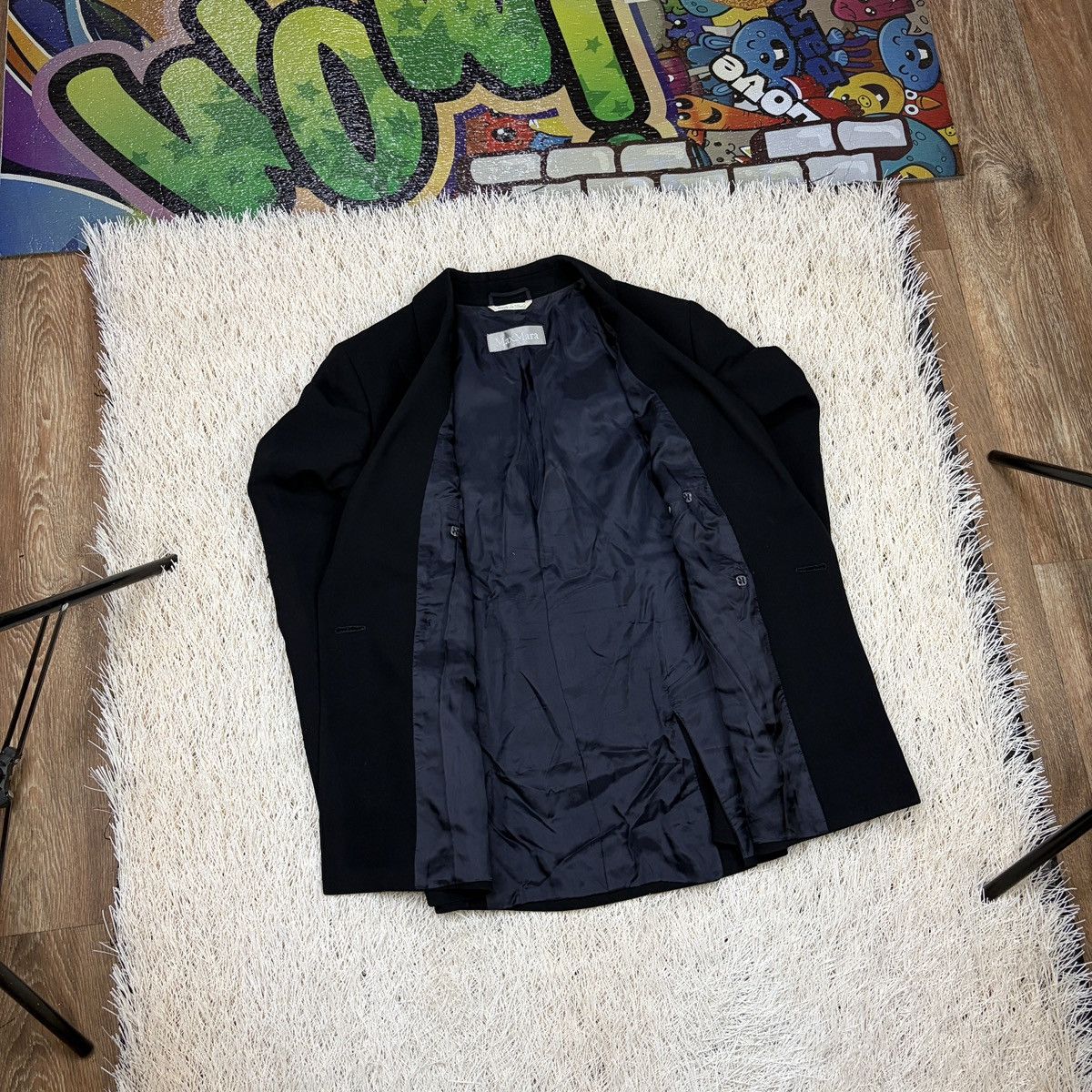 Max Mara Max Mara Wool Double Breasted Blazer black jacket size 42 M Size M / US 6-8 / IT 42-44 - 3 Thumbnail