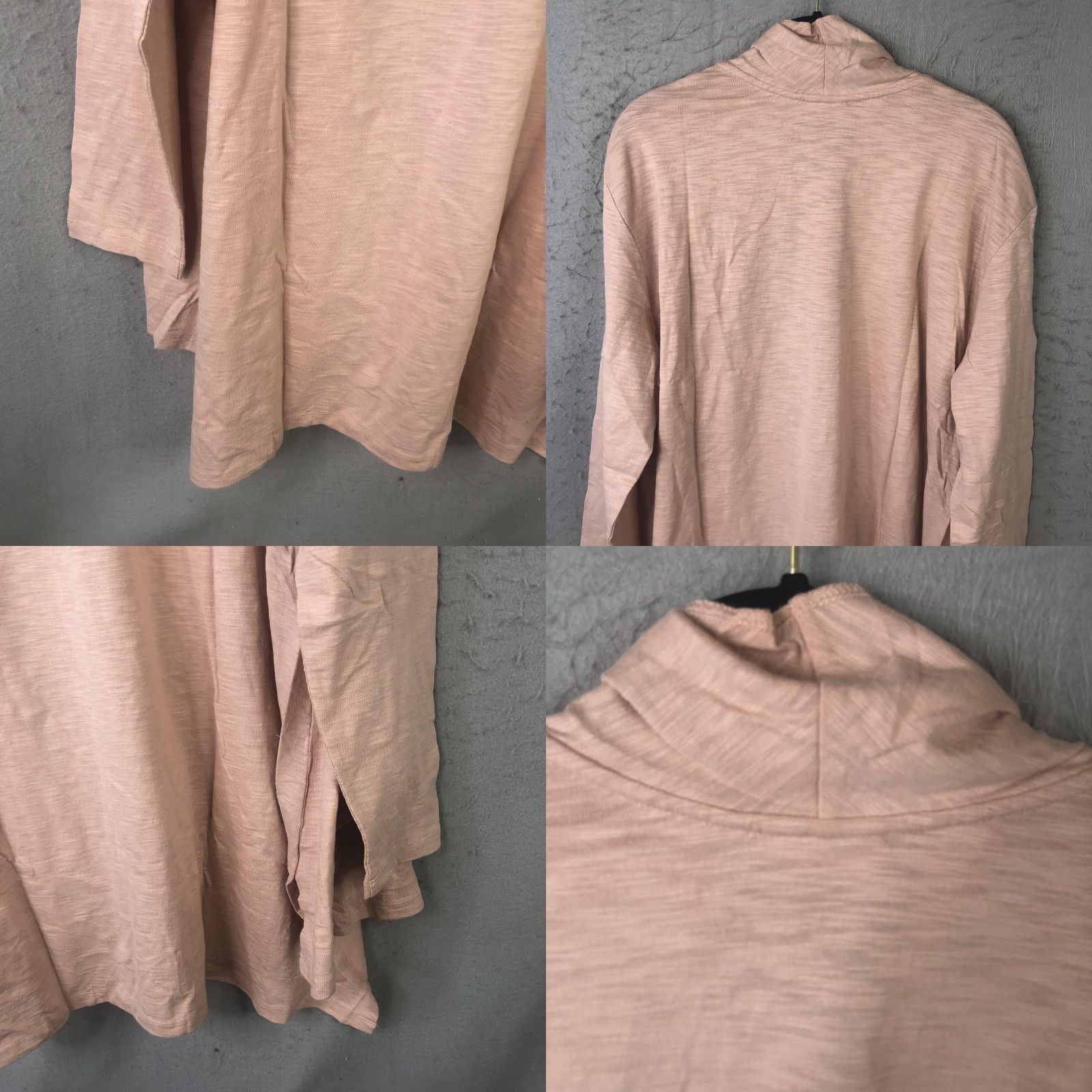 Vintage LOGO Lounge Jacket Womens XL Pink Open Front Slub Knit Pockets Lightweight Casual Size XL / US 12-14 / IT 48-50 - 9 Thumbnail