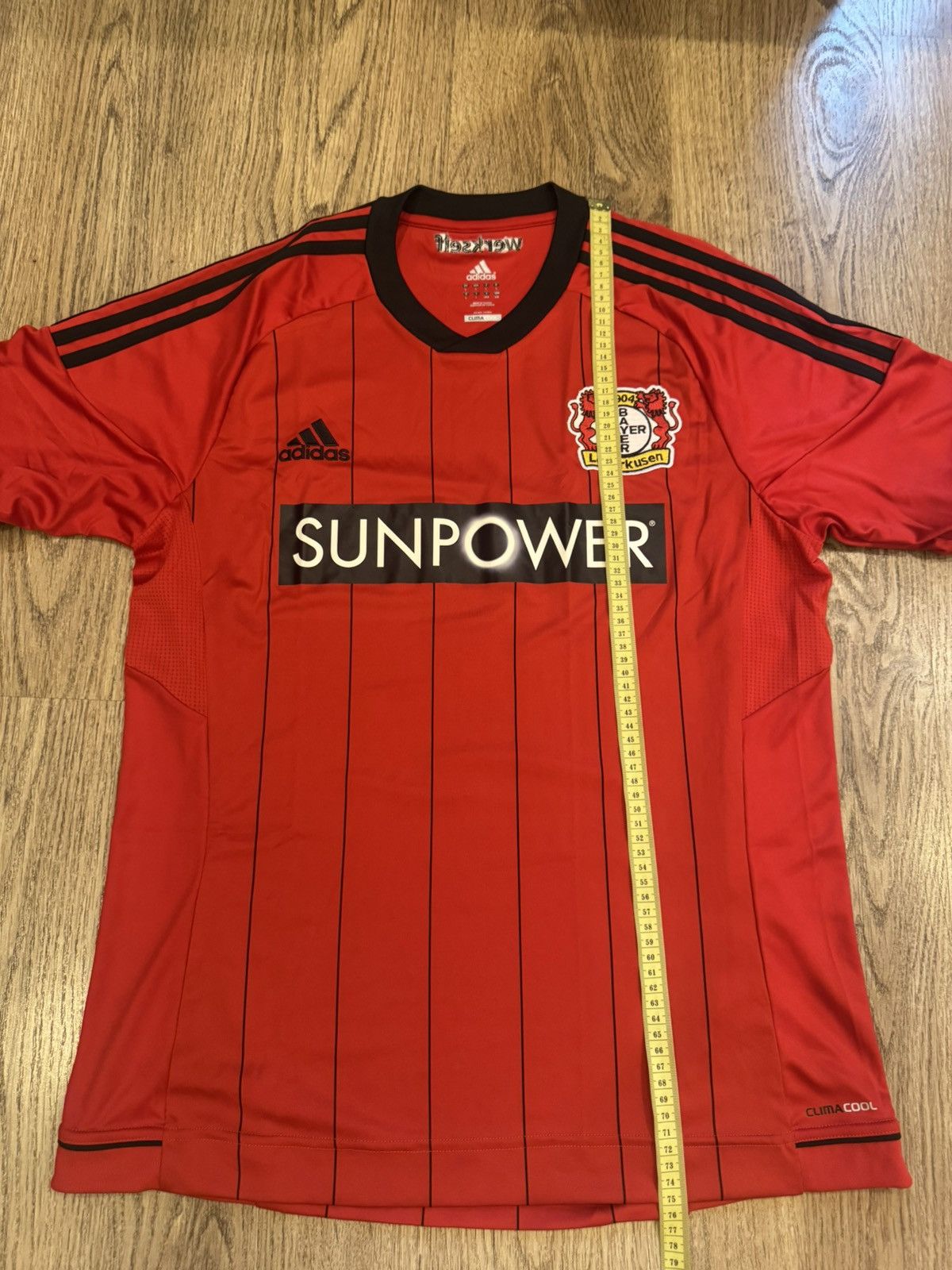Adidas BAYER LEVERKUSEN 2012 2013 HOME FOOTBALL SHIRT ADIDAS SZ L Size US L / EU 52-54 / 3 - 2 Thumbnail