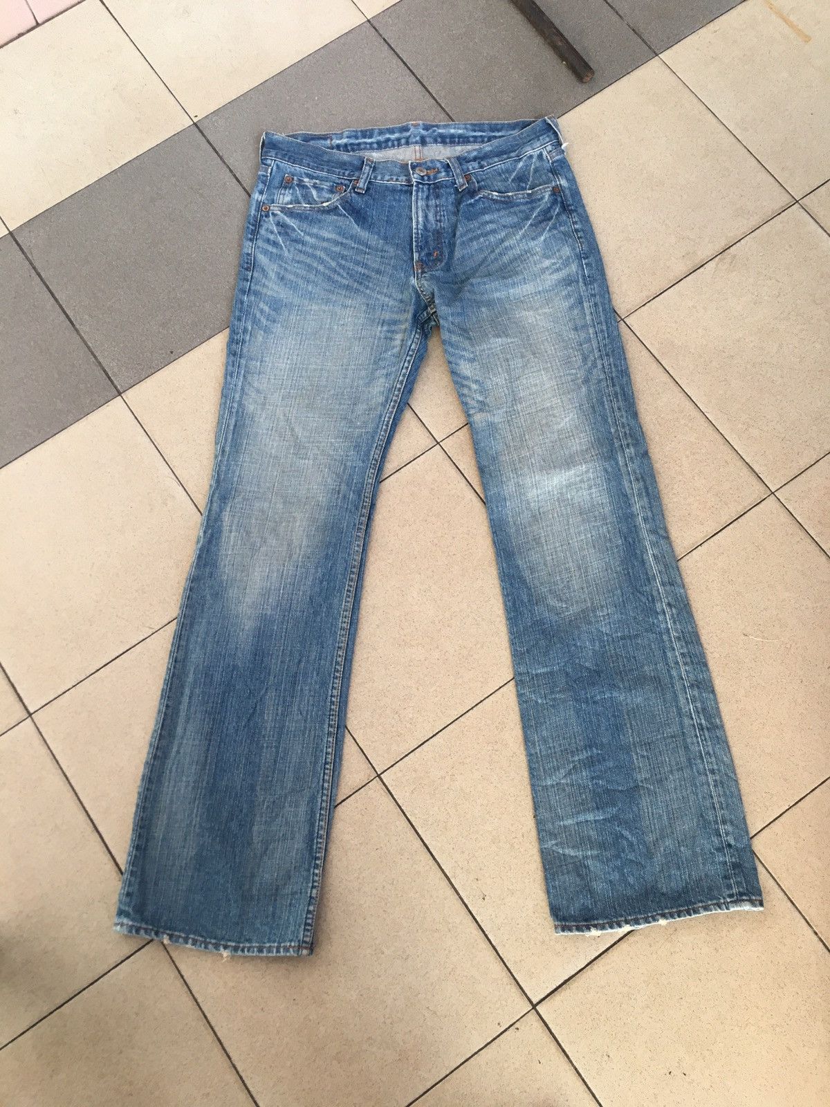 Vintage Bobson crack wash flare single r Size US 33 - 1 Thumbnail