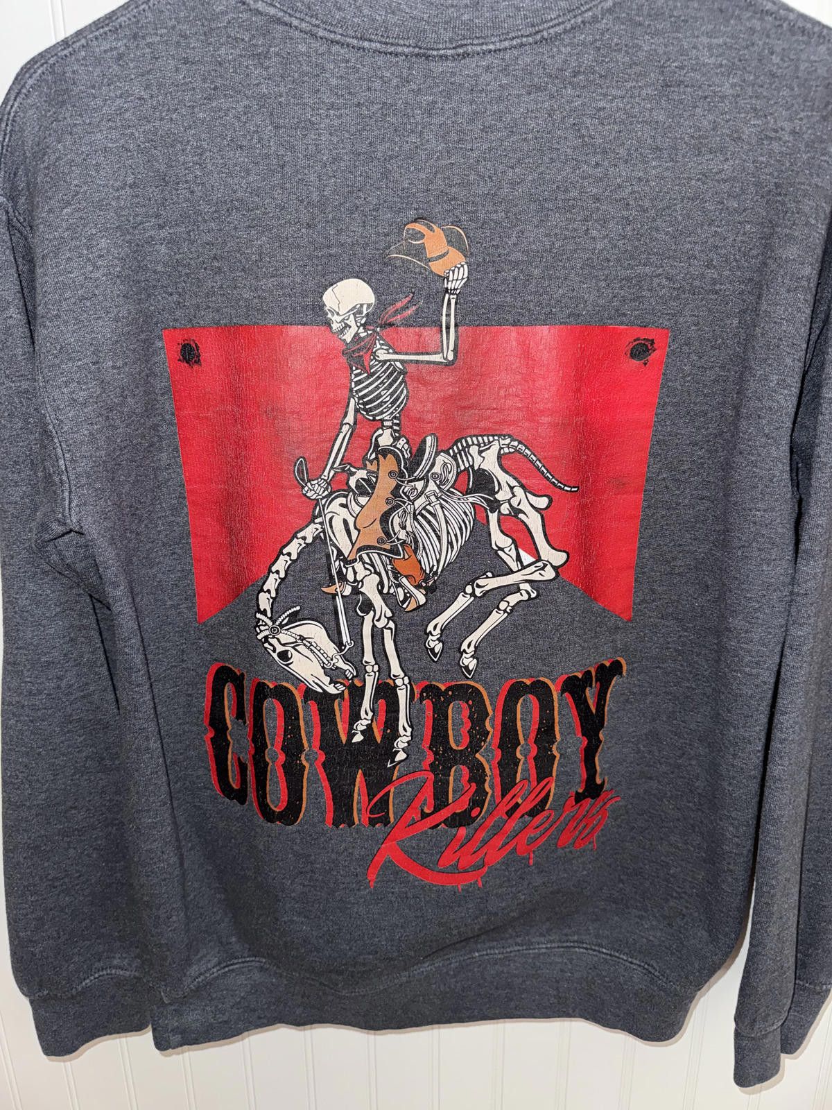 Other Dark Gray Skeleton Cowboy Graphic Sweatshirt Size US S / EU 44-46 / 1 - 3 Thumbnail