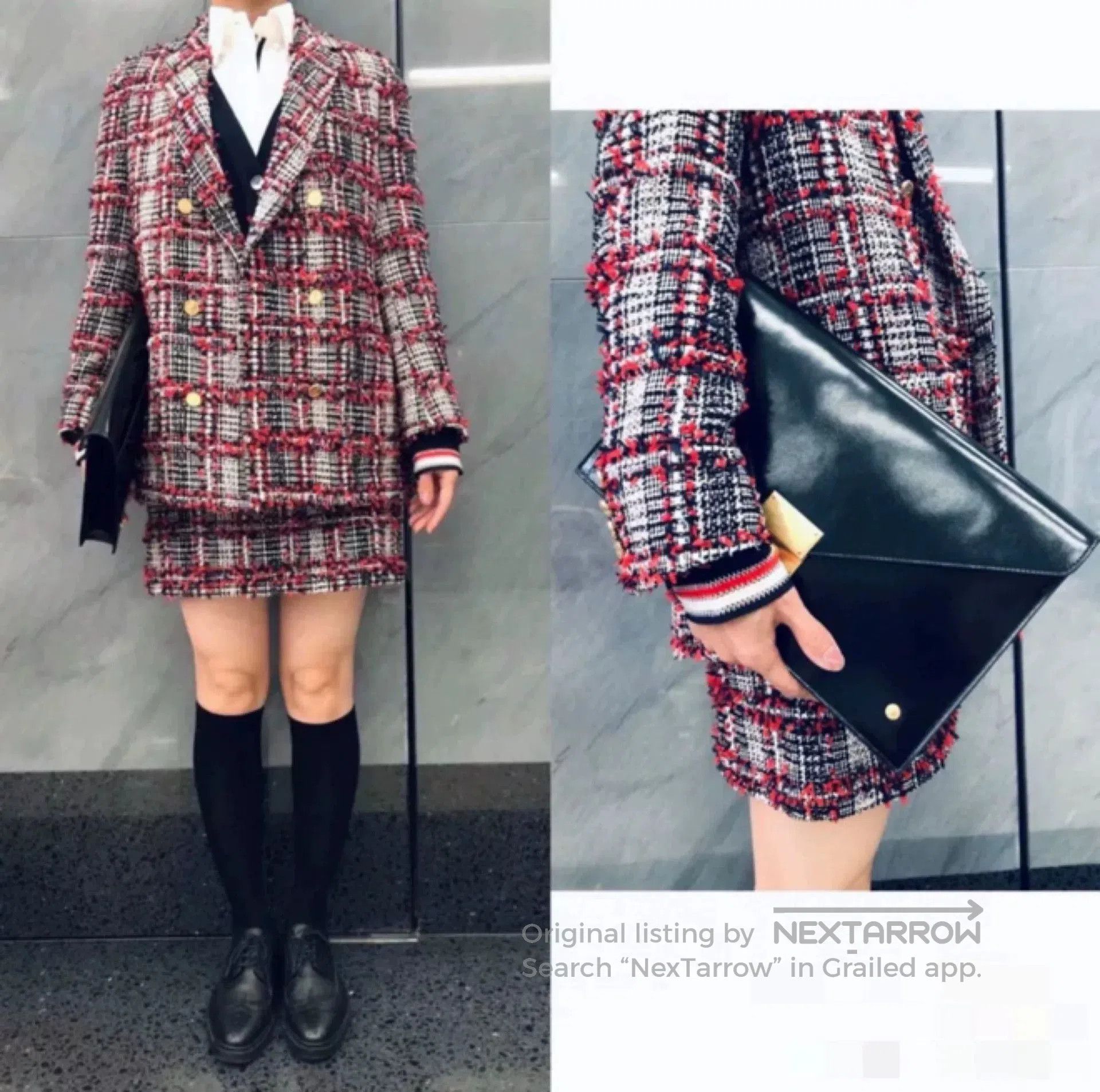 Thom Browne Thom Browne Red Plaid Suit Jacket. Size US M / EU 48-50 / 2 - 9 Thumbnail
