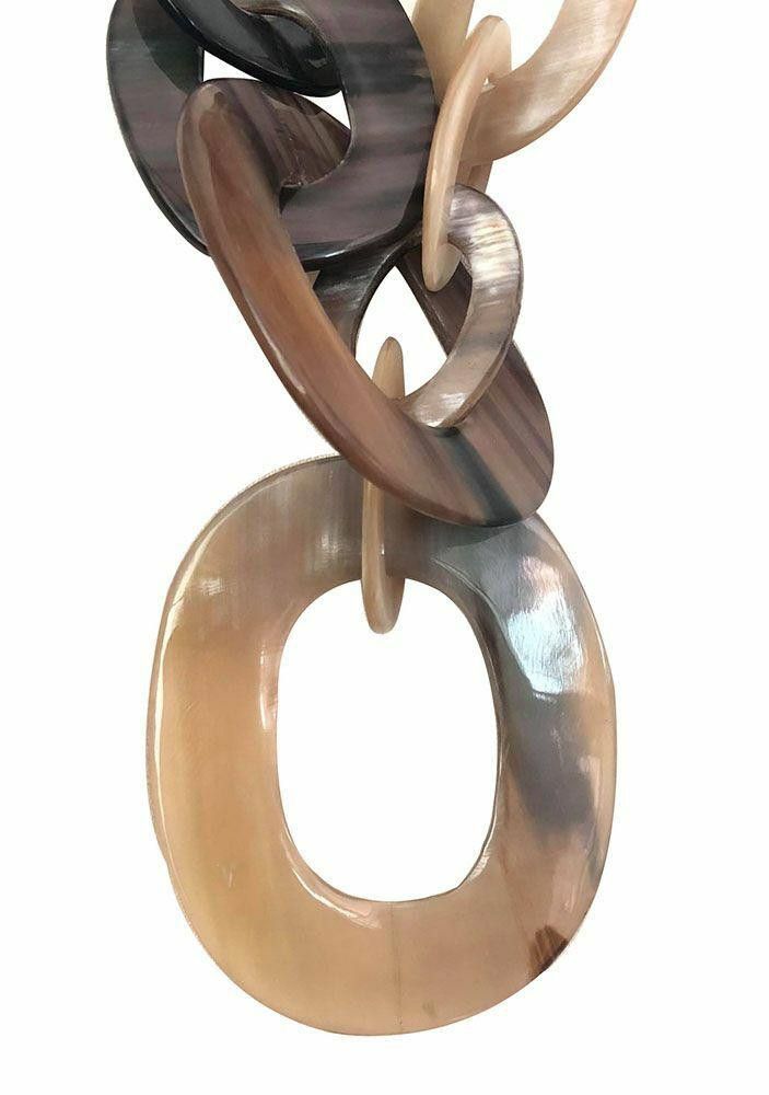 Designer New Textured Cow Horn Necklace. Size ONE SIZE - 4 Thumbnail