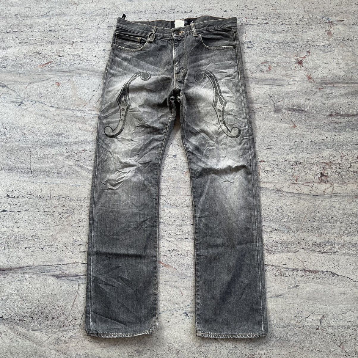CINDERVEIN Double Waxed Distressed Jeans Cinder Vein | Double 