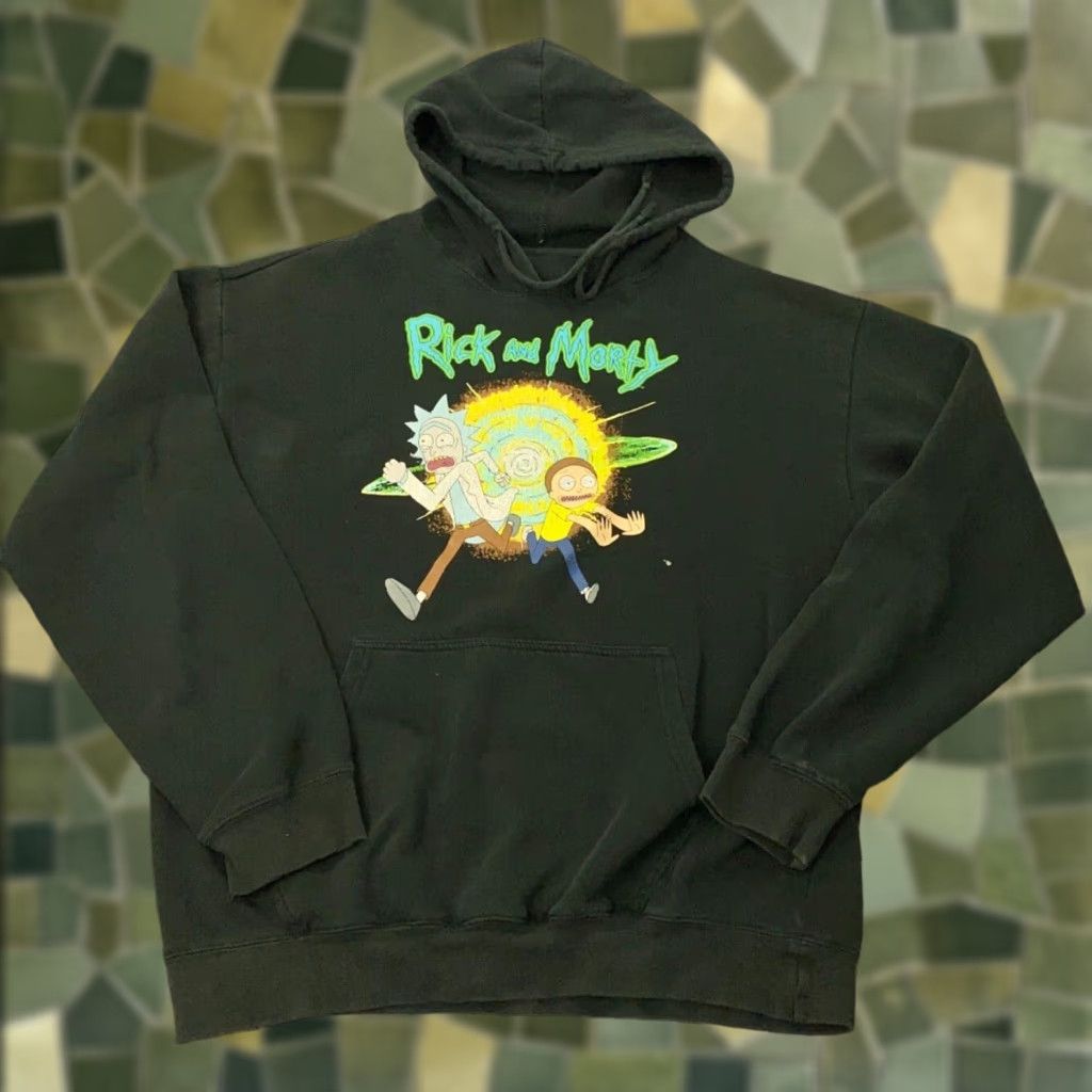 Swims Rick And Morty Adult Swim Hoodie Mens Large Black Sweatshirt Size US L / EU 52-54 / 3 - 1 Thumbnail