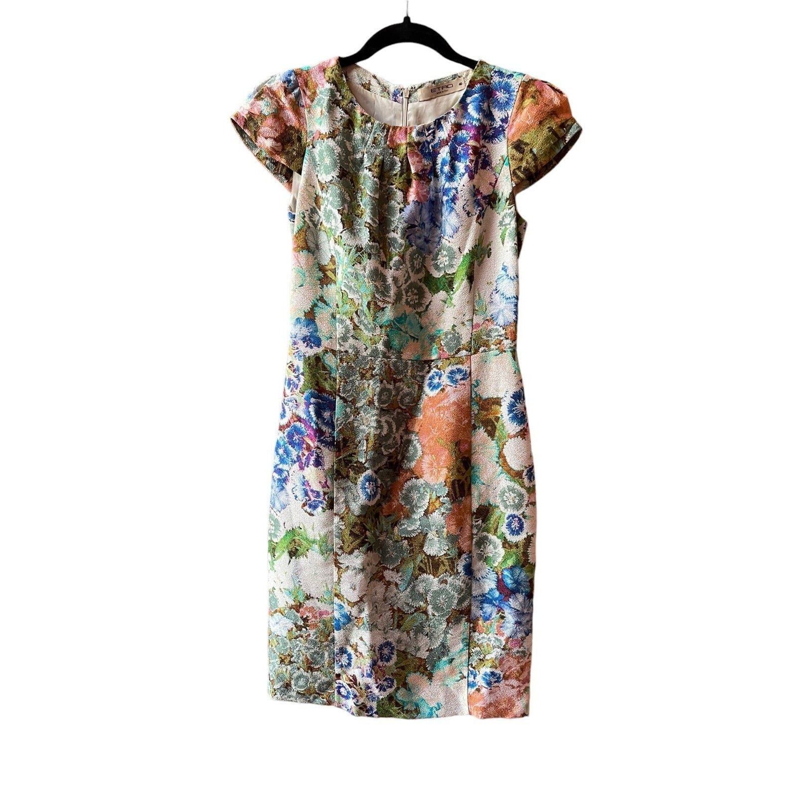 Etro ETRO Floral Print Knee-Length Dress Size 40 Size S / US 4 / IT 40 - 1 Thumbnail
